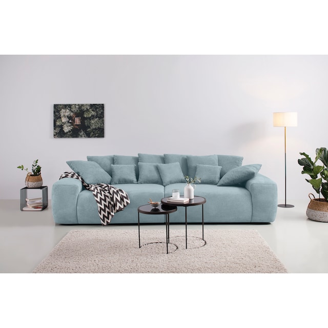 Home affaire Big-Sofa »Glamour«, Boxspringfederung, Breite 302 cm, Lounge  Sofa mit vielen losen Kissen online bestellen