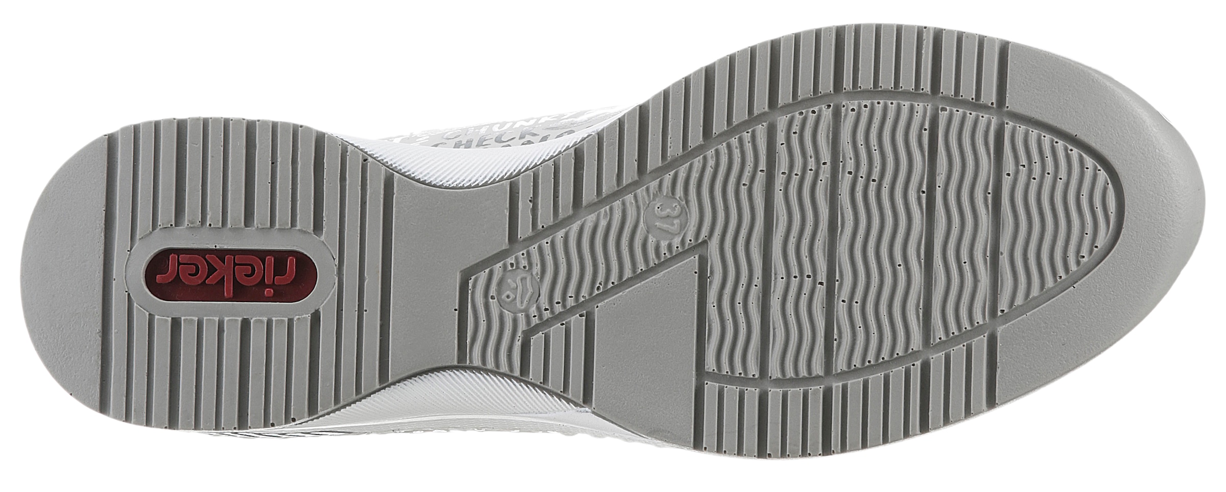 Rieker Sneaker, mit Lettern bedruckt, Freizeitschuh, Halbschuh, Schnürschuh