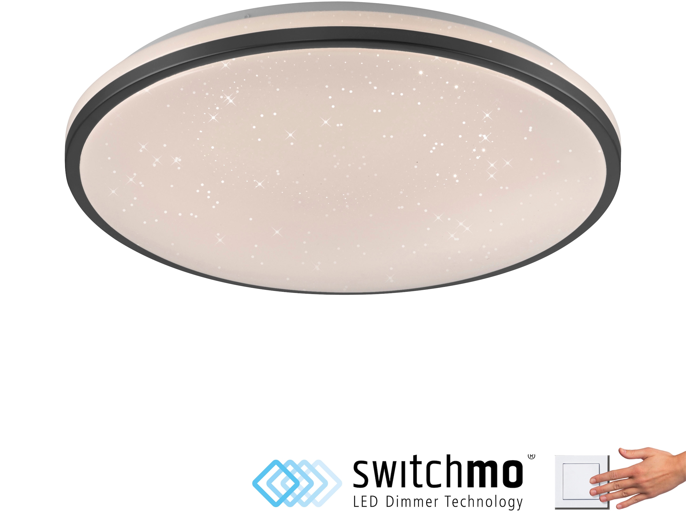 JUST LIGHT Deckenleuchte »KYLE«, 1 flammig, Leuchtmittel LED-Board | LED fest integriert, LED, dimmbar, Switchmo, Memory, nach Trennung vom Netz