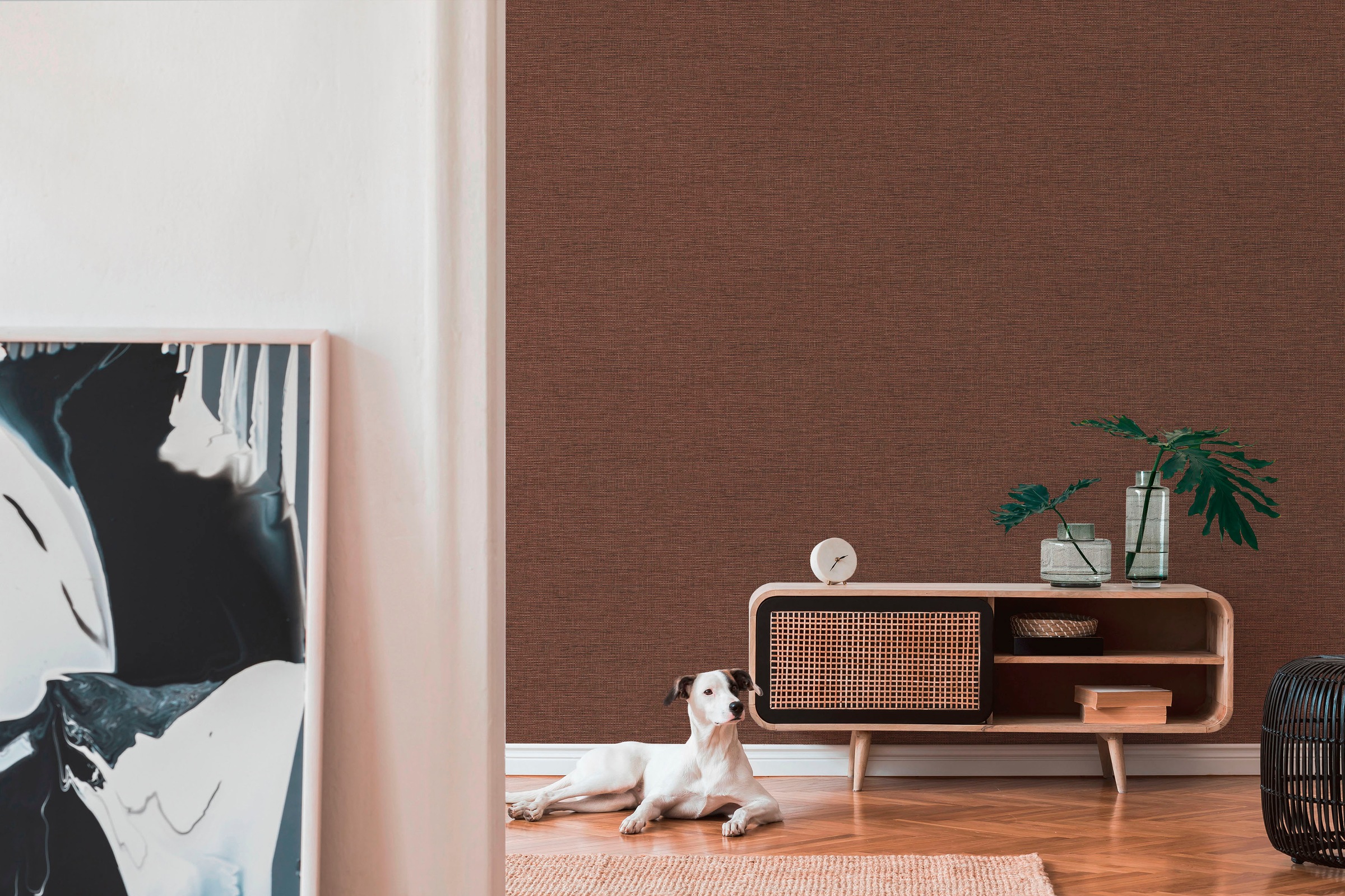 living walls Vliestapete »Desert Lodge«, Flechtoptik-Leinenoptik-Strukturmuster, Tapete Struktur Tapeten Wohnzimmer Schlafzimmer Küche Flur Design Büro