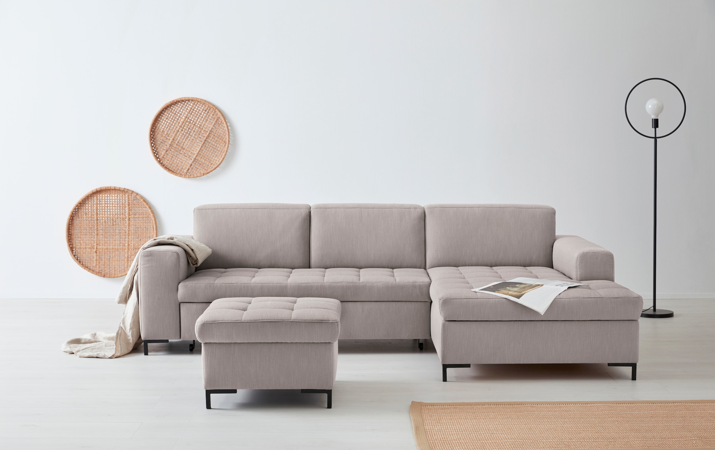 OTTO products Ecksofa »Grazzo L-Form«, hochwertige Stoffe aus recyceltem Ma günstig online kaufen