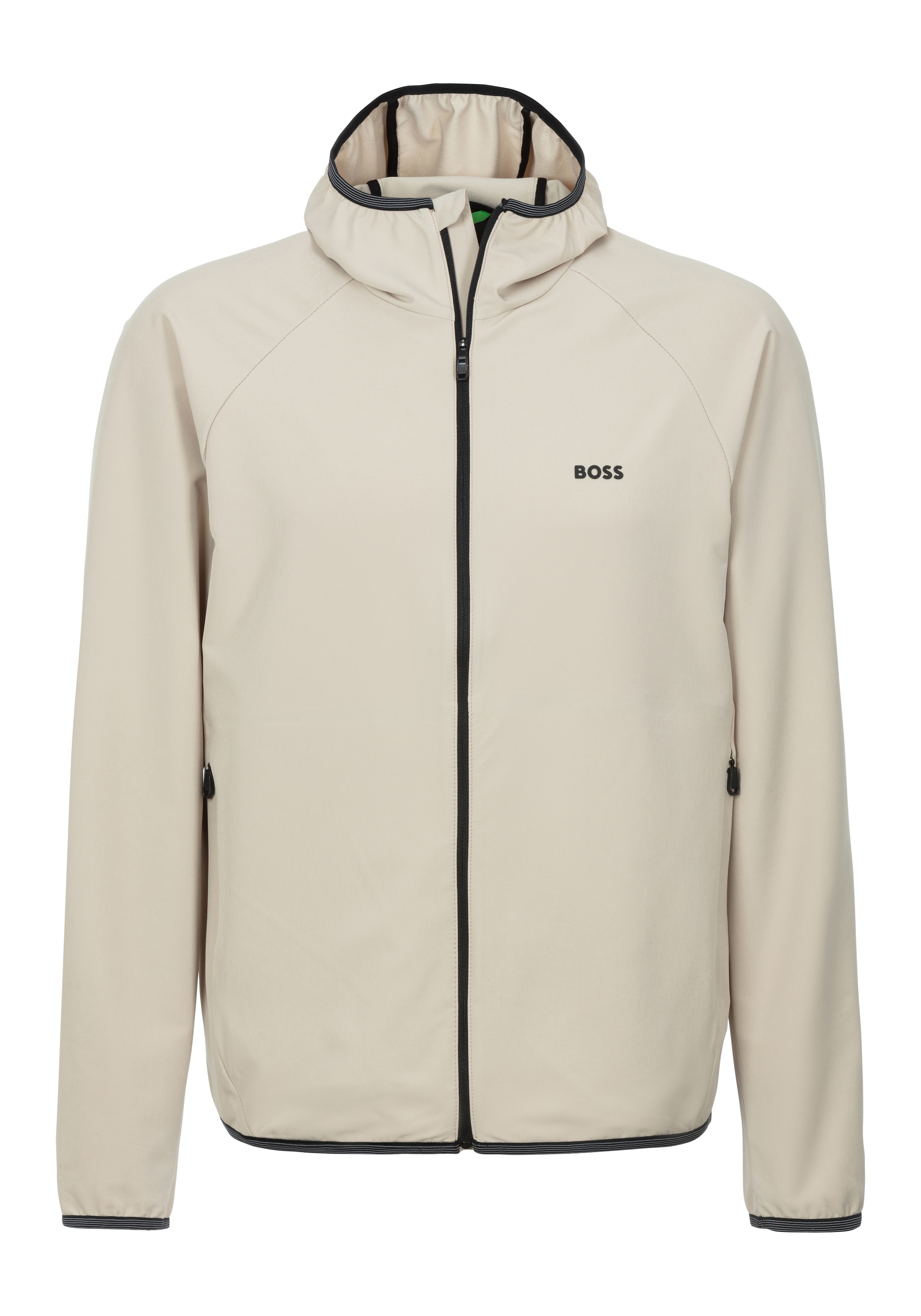 BOSS GREEN Funktionsjacke »L Commuter«, mit Kapuze, mit gummiertem Markenlabel