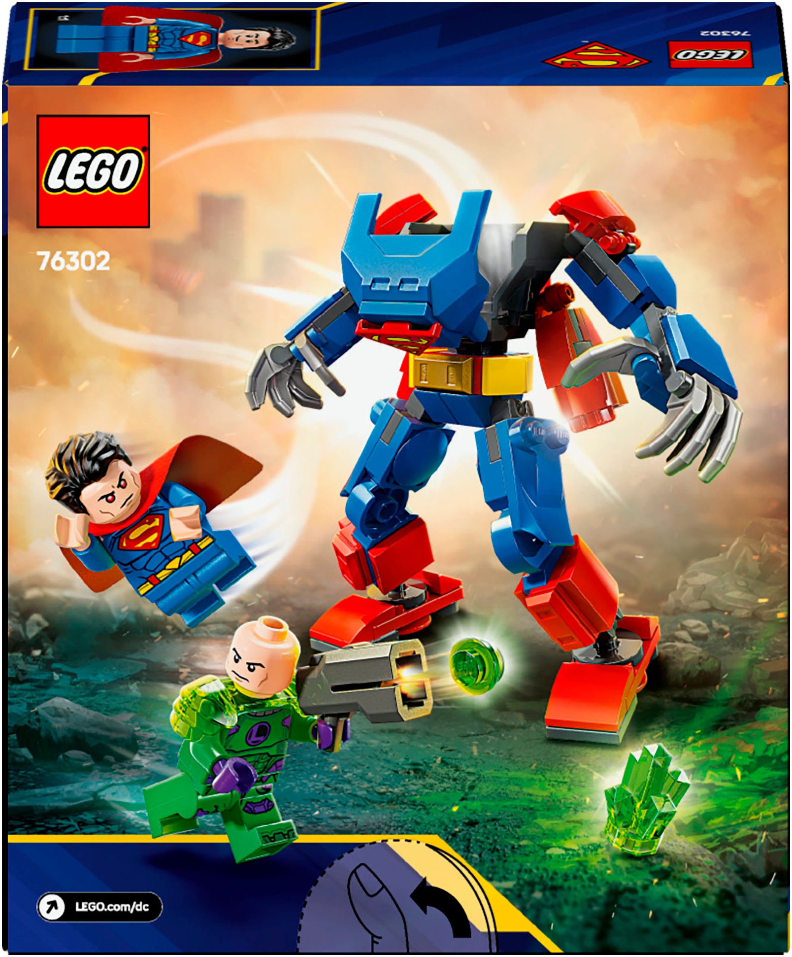 LEGO® Konstruktionsspielsteine »Superman™ Mech vs. Lex Luthor™ (76302), LEGO Super Heroes«, (120 St.), Made in Europe