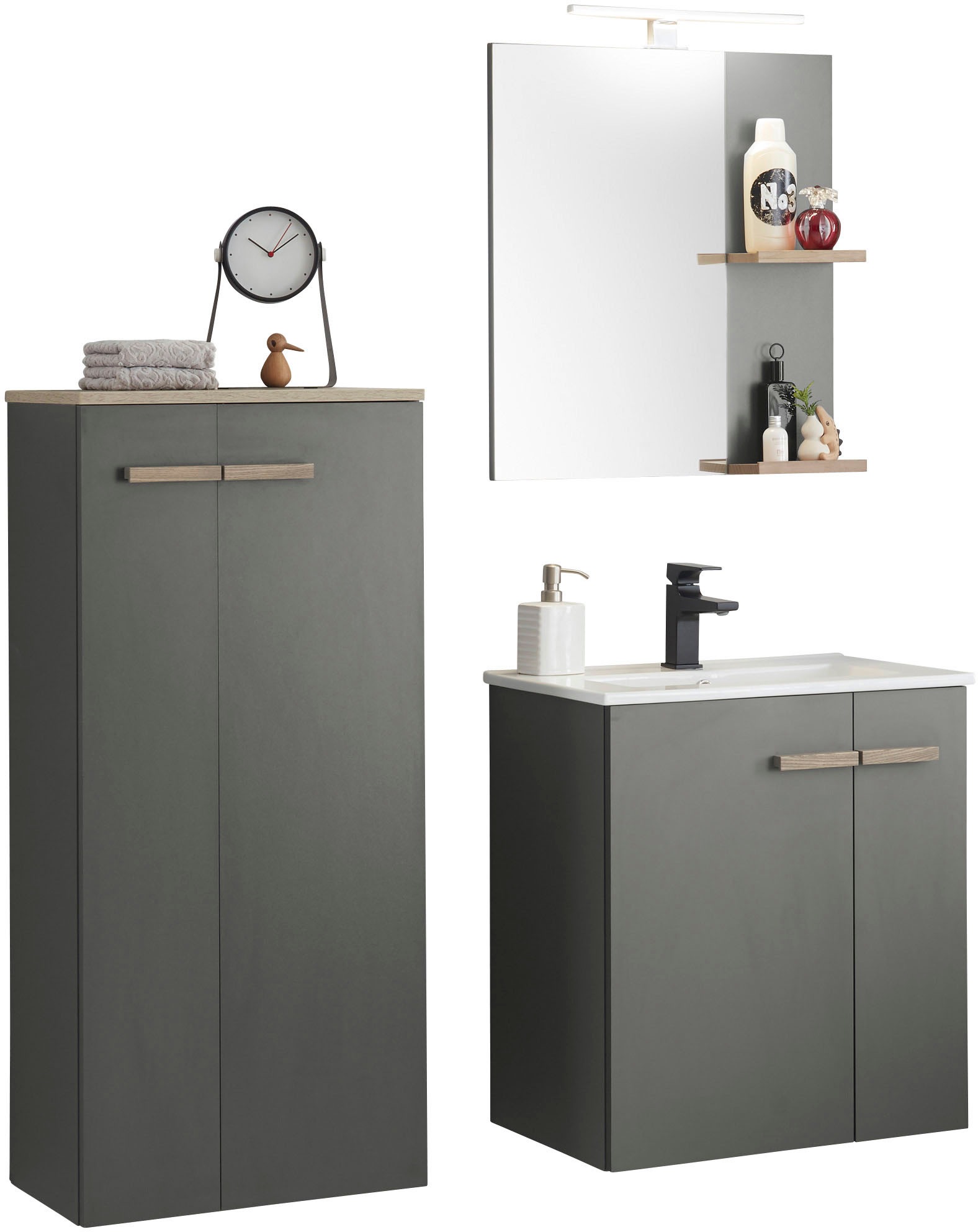 Places of Style Badmöbel-Set »SOLiD, Badmöbel-Set, Bad im modernen Design, günstig online kaufen