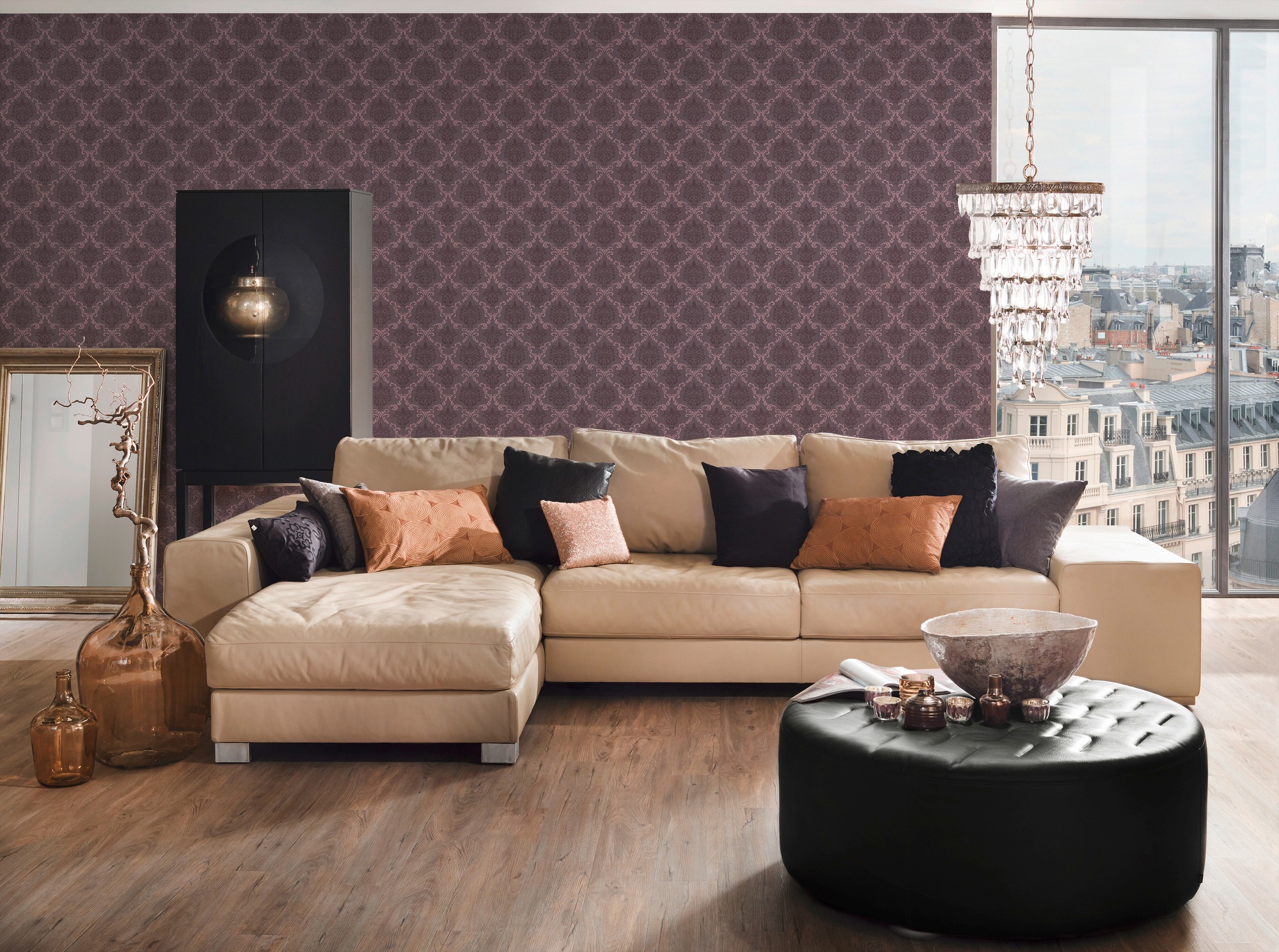 Architects Paper Textiltapete »Tessuto«, Barock-ornamental-gemustert, Tapete Barock Tapeten Wohnzimmer Schlafzimmer Küche modern Design Büro