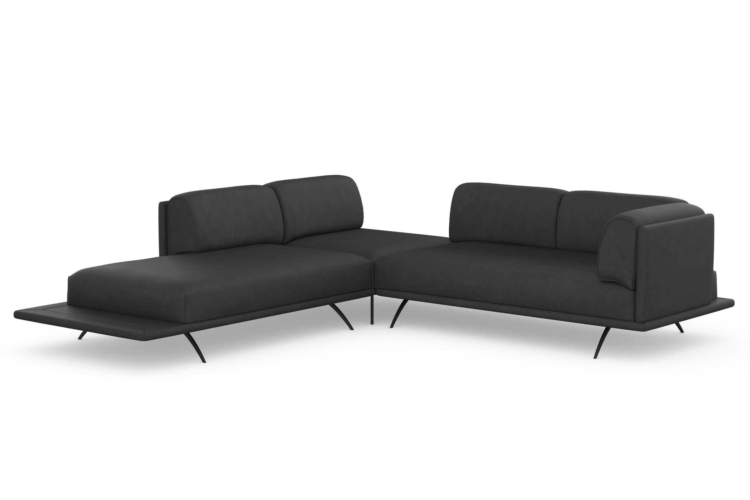 machalke® Ecksofa »benito, L-Form«, mit bezogenem Sockel