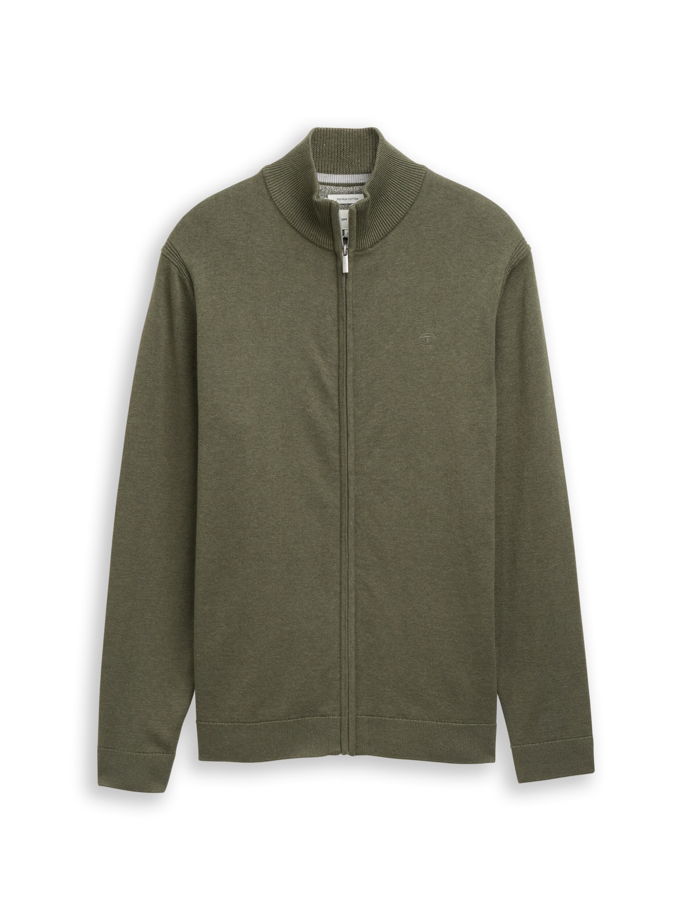 TOM TAILOR Strickjacke mit Logo Stickerei