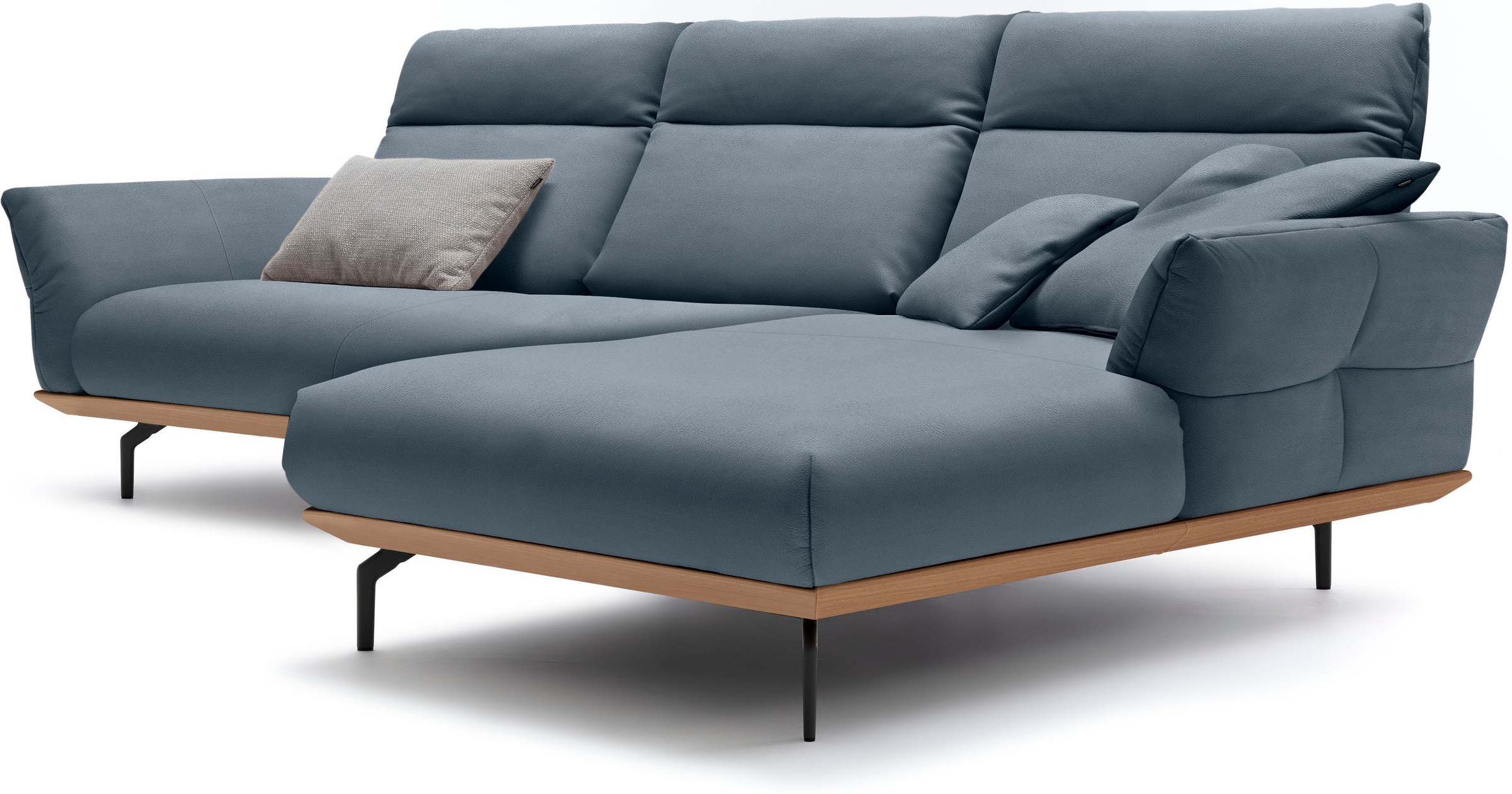 Creation BY ROLF BENZ Ecksofa »CR.460«, Sockel in Eiche, Winkelfüße in Umbr günstig online kaufen