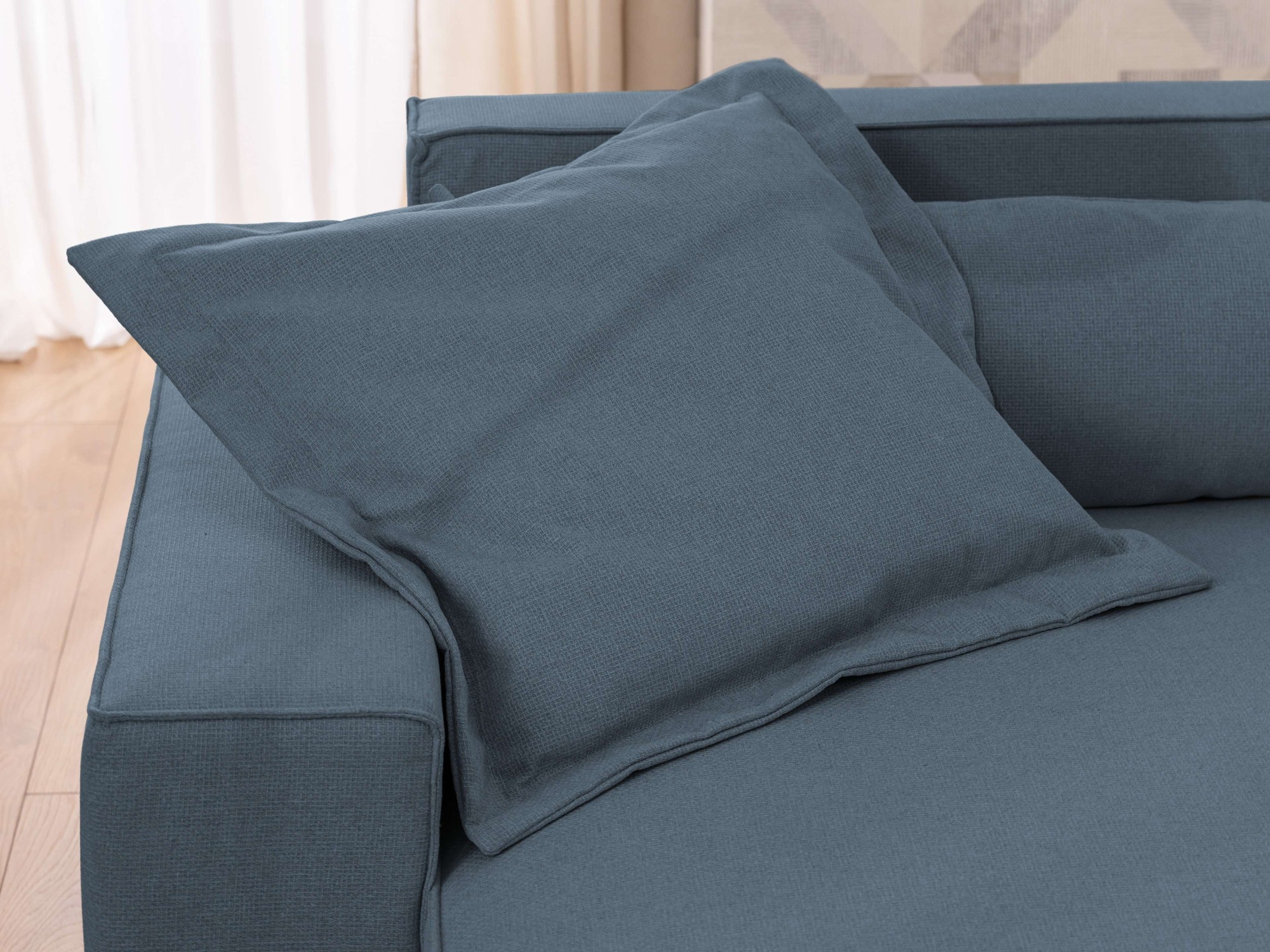 OTTO home Ecksofa »KINLEE Design-Sofa mit Recamiere rechts/links, Maße B/T/H 251/144/70cm«, L-Form mit Wellenunterfederung, ohne Bettfunktion, modern und beguem