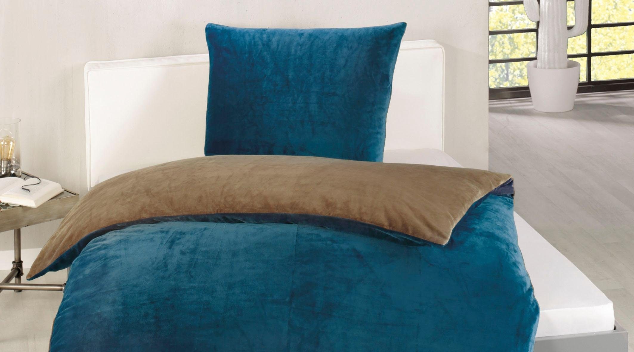 Gözze Wendebettwäsche »Superflausch in Gr. 135x200 oder 155x220 cm«, Fleece günstig online kaufen