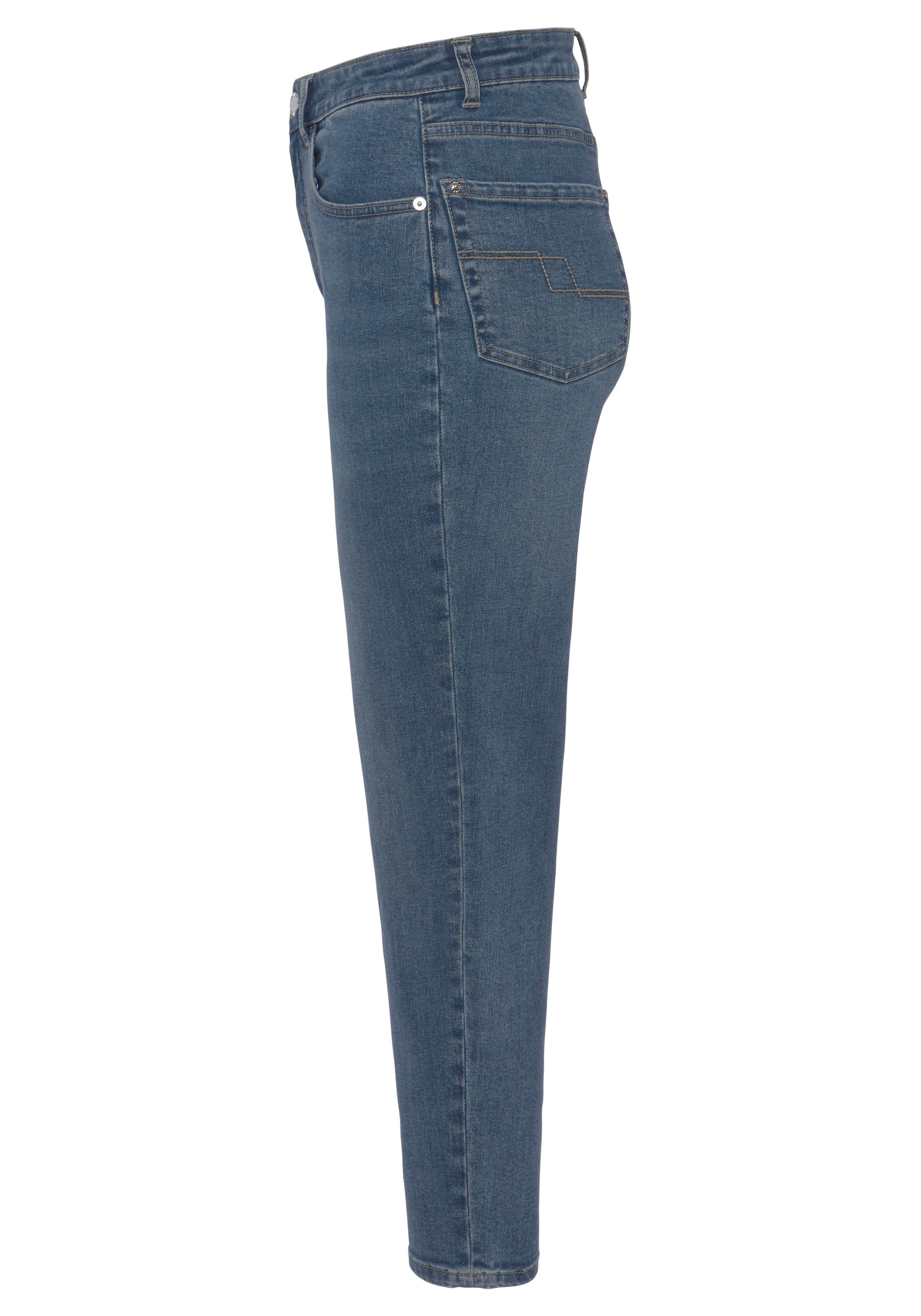HECHTER PARIS Mom-Jeans, hohe Leibhöhe, knöchelfrei, mit Gürtelschlaufen