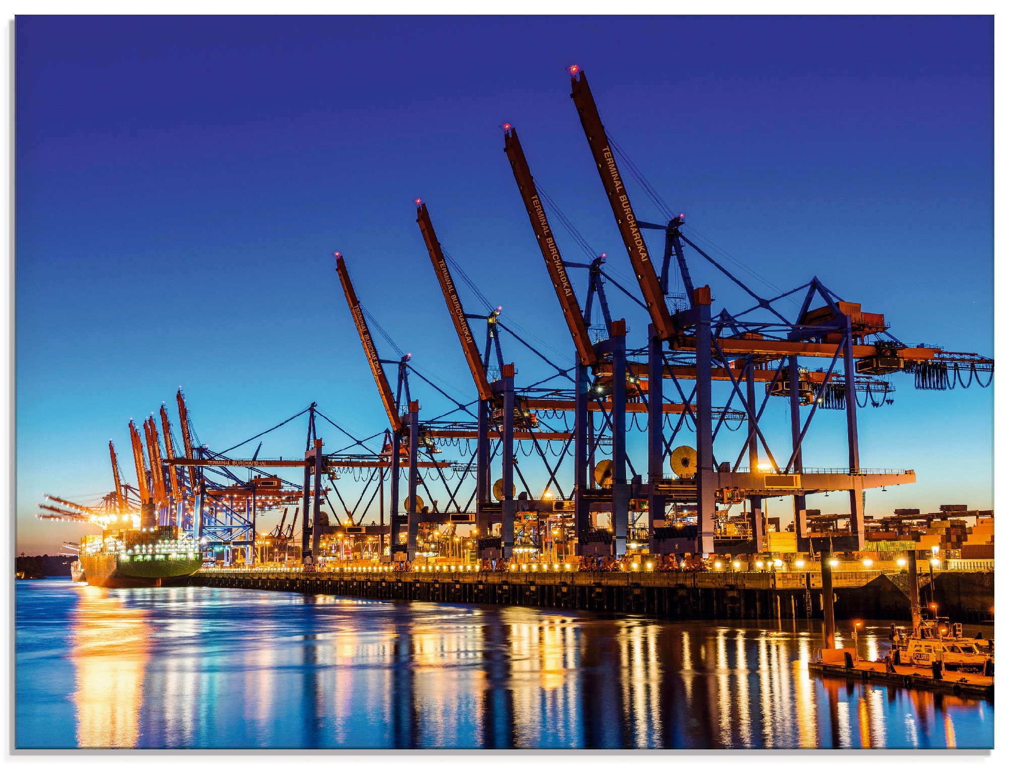 Artland Glasbild »Hamburg Containerhafen« Deutschland 1 Stk. tlg. in versch günstig online kaufen