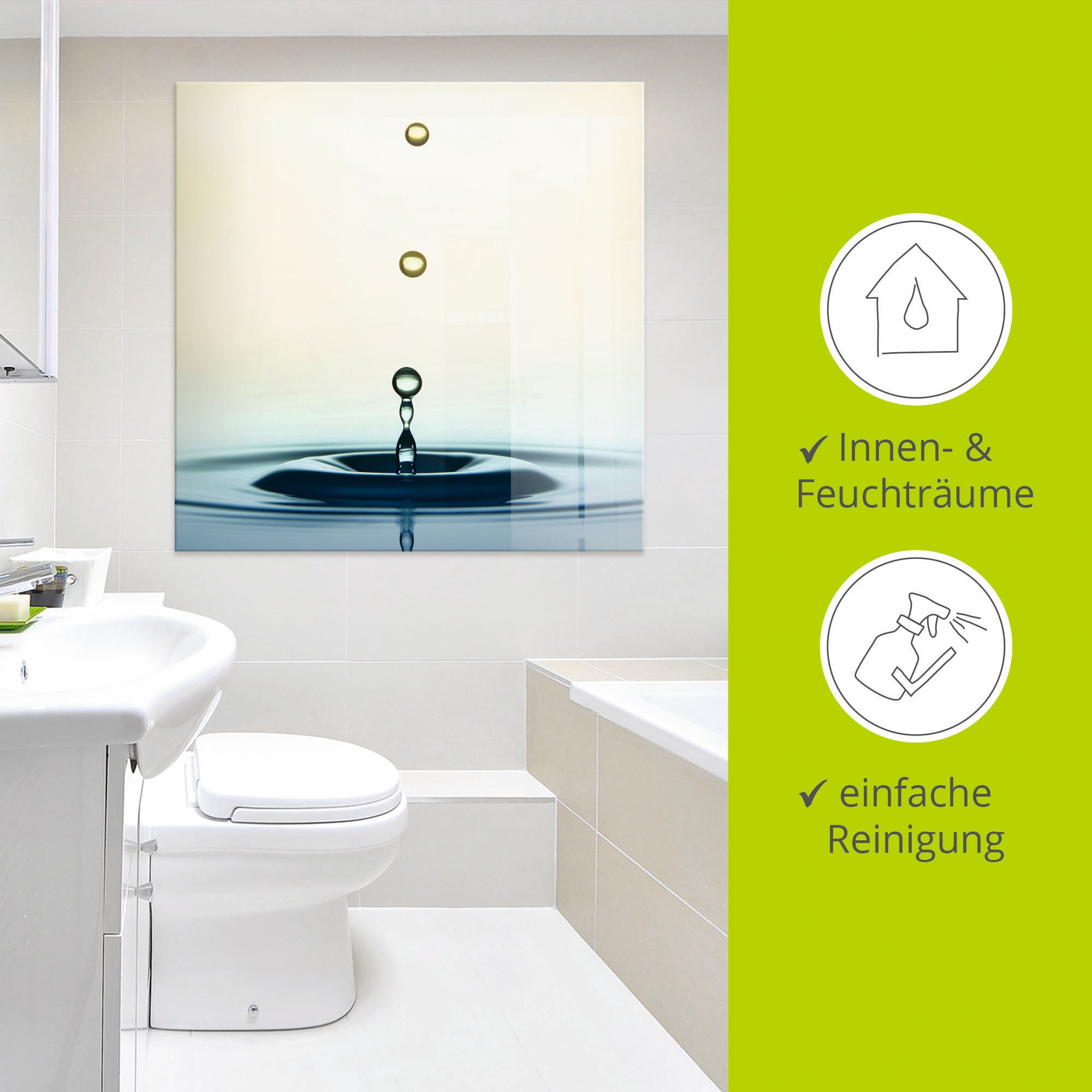 Artland Glasbild »Tropfen«, Zen, (1 St.), in verschiedenen Größen