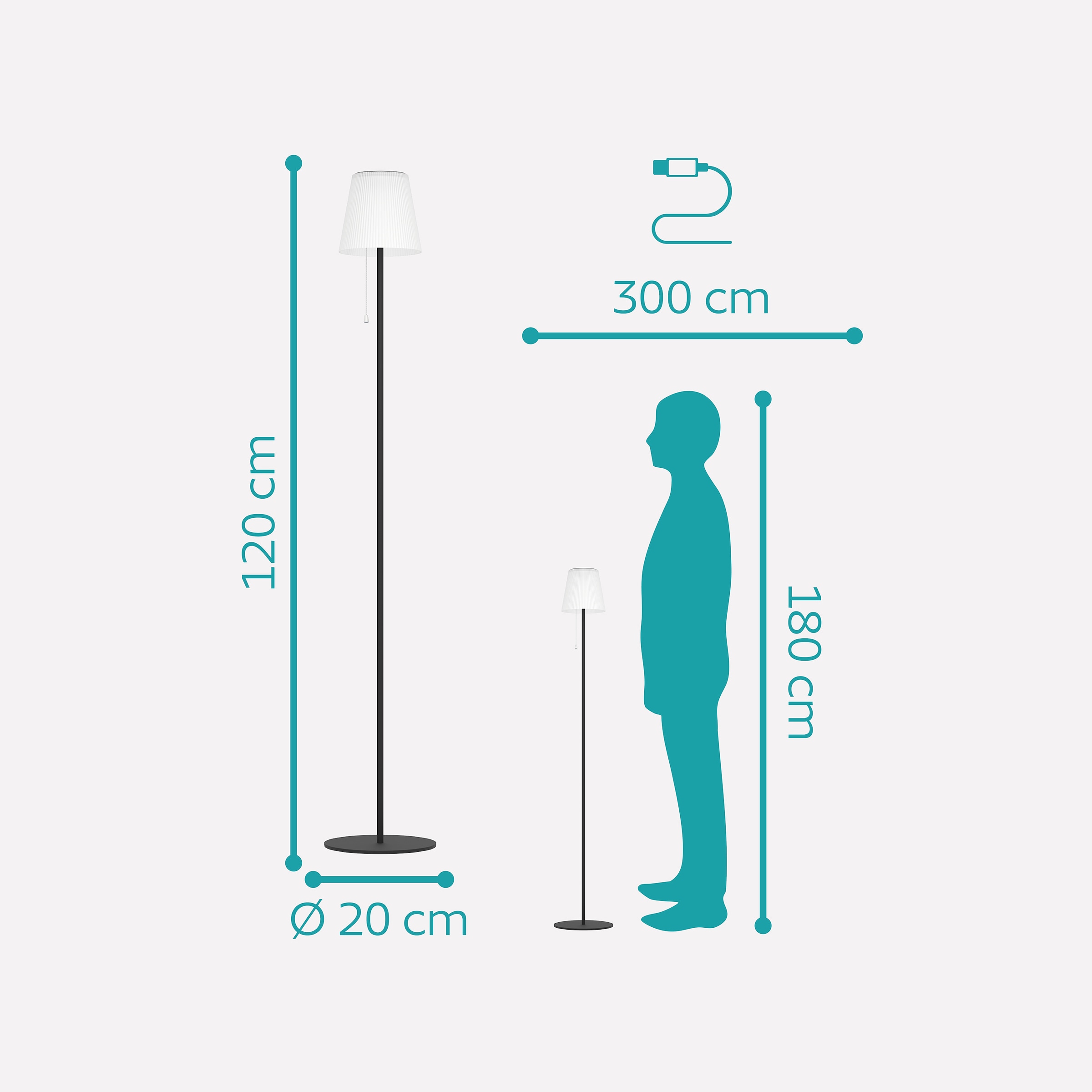 EGLO Stehlampe »SCORDIANO-L Stehlampe - Stahl - SOLAR-LED - 2,3W - IP44« LED-Modul 1 Stk. Kaltweiß | Neutralweiß | Warmweiß Standleuchte, Leselampe, Wohzimmer, Schlafzimmer, H120 x Ø13 cm