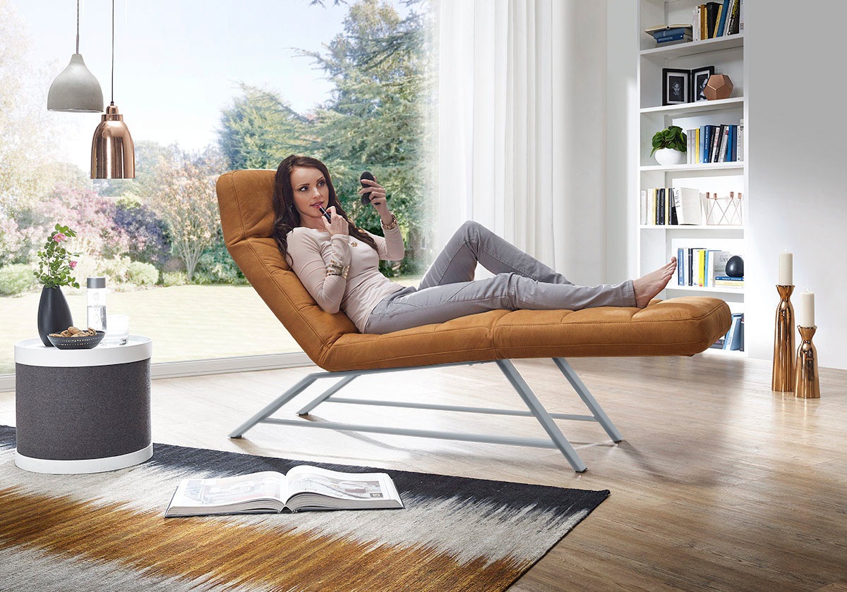 W.SCHILLIG Relaxliege »daily dreams«, Funktionsliege wahlweise mit Motor, Gestell matt, Breite 75 cm