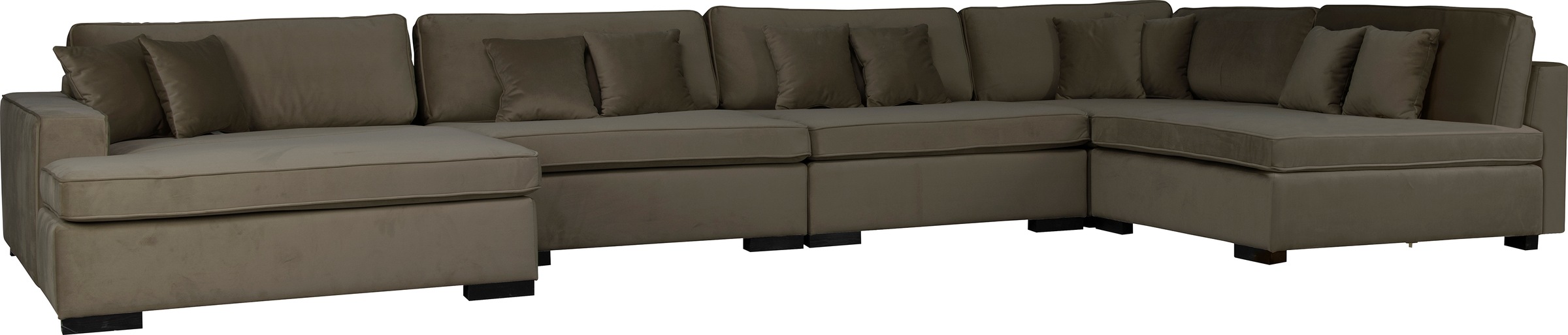 Home affaire Wohnlandschaft »Skara U-Form«, Lounge-Sofa mit Federkernpolsterung, in vielen Bezugsvarianten