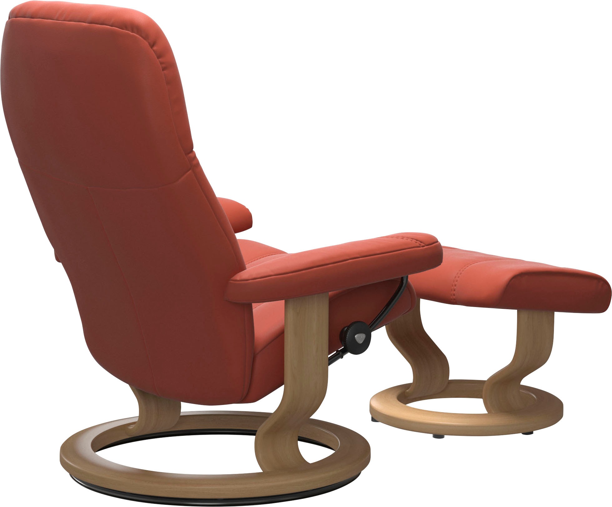 Stressless® Relaxsessel »Consul«, (Set, Relaxsessel mit Hocker), mit Hocker, mit Classic Base, Größe M, Gestell Eiche