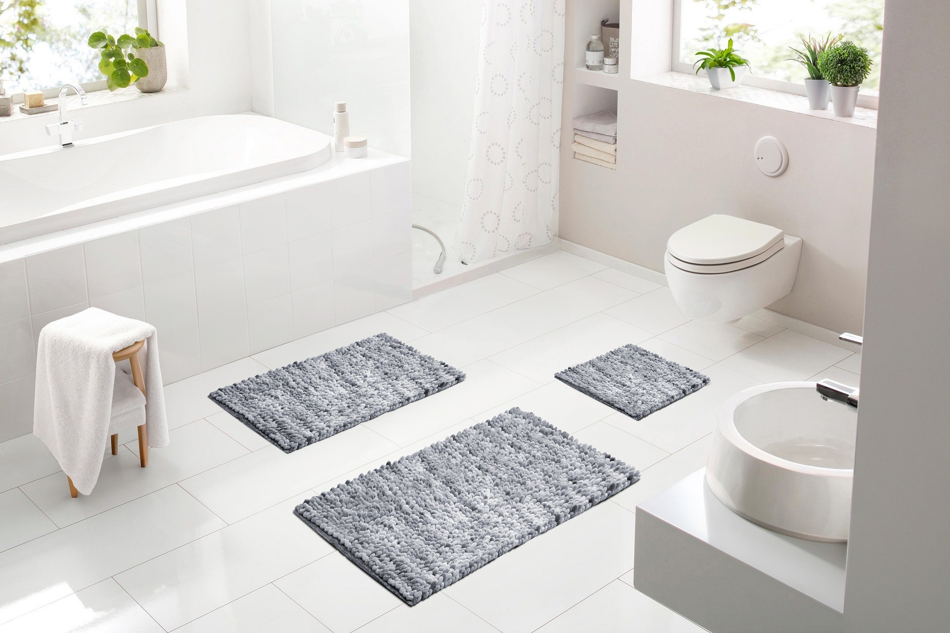 Linea Due Badematte »Punto«, rutschhemmend beschichtet, fußbodenheizungsgee günstig online kaufen