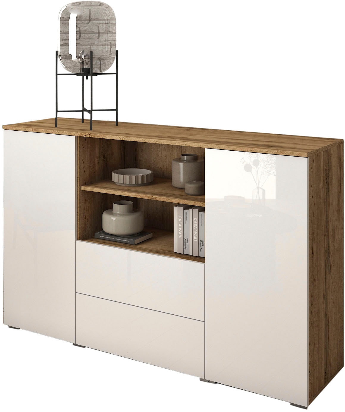 INOSIGN Sideboard »PARIS« 1 Stk. tlg. Moderne 140cm breite grifflose Kommod günstig online kaufen