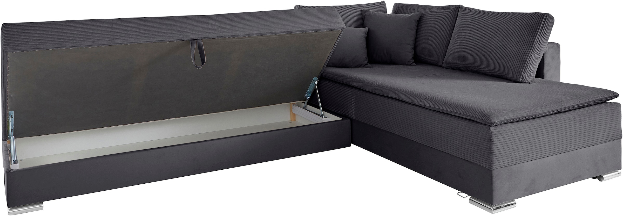 INOSIGN Ecksofa »Night & Day L-Form mit Dauer-Schlaffunktion mit Armlehne«, mit Boxspring-Bettfunktion 180x200 cm und Bettkasten, Dauerschläfer!