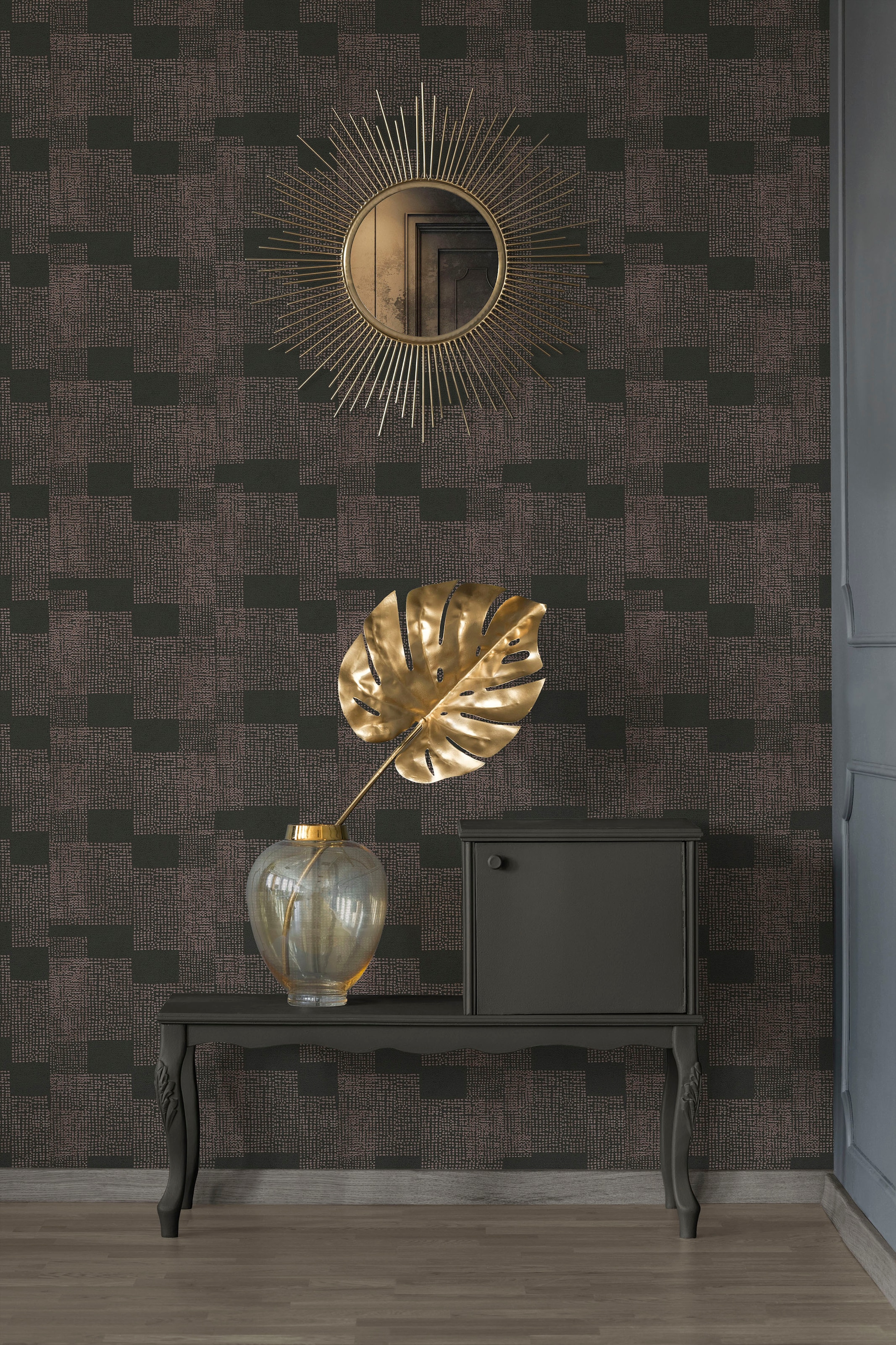 living walls Vliestapete »Desert Lodge«, Gold-Optik-geometrisch-grafisch, Moderne Tapete Geometrisch Tapeten Wohnzimmer Schlafzimmer Küche Optik
