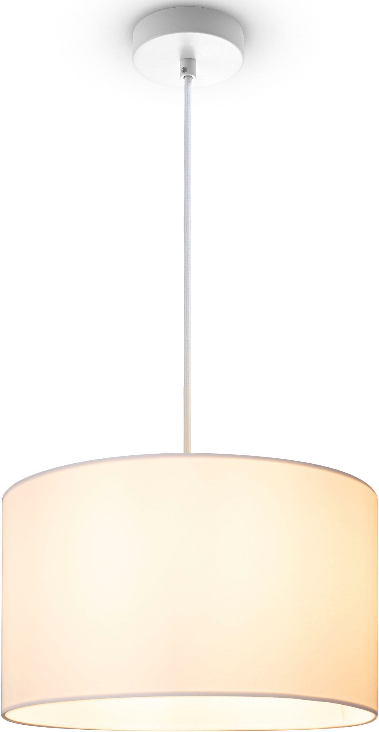 Paco Home Pendelleuchte »HUGO UNI COLOR«, 1 flammig, Leuchtmittel E27 | ohne Leuchtmittel, Deckenlampe LED Wohnzimmer Und Schlafzimmer, Unifarben, Deko E27