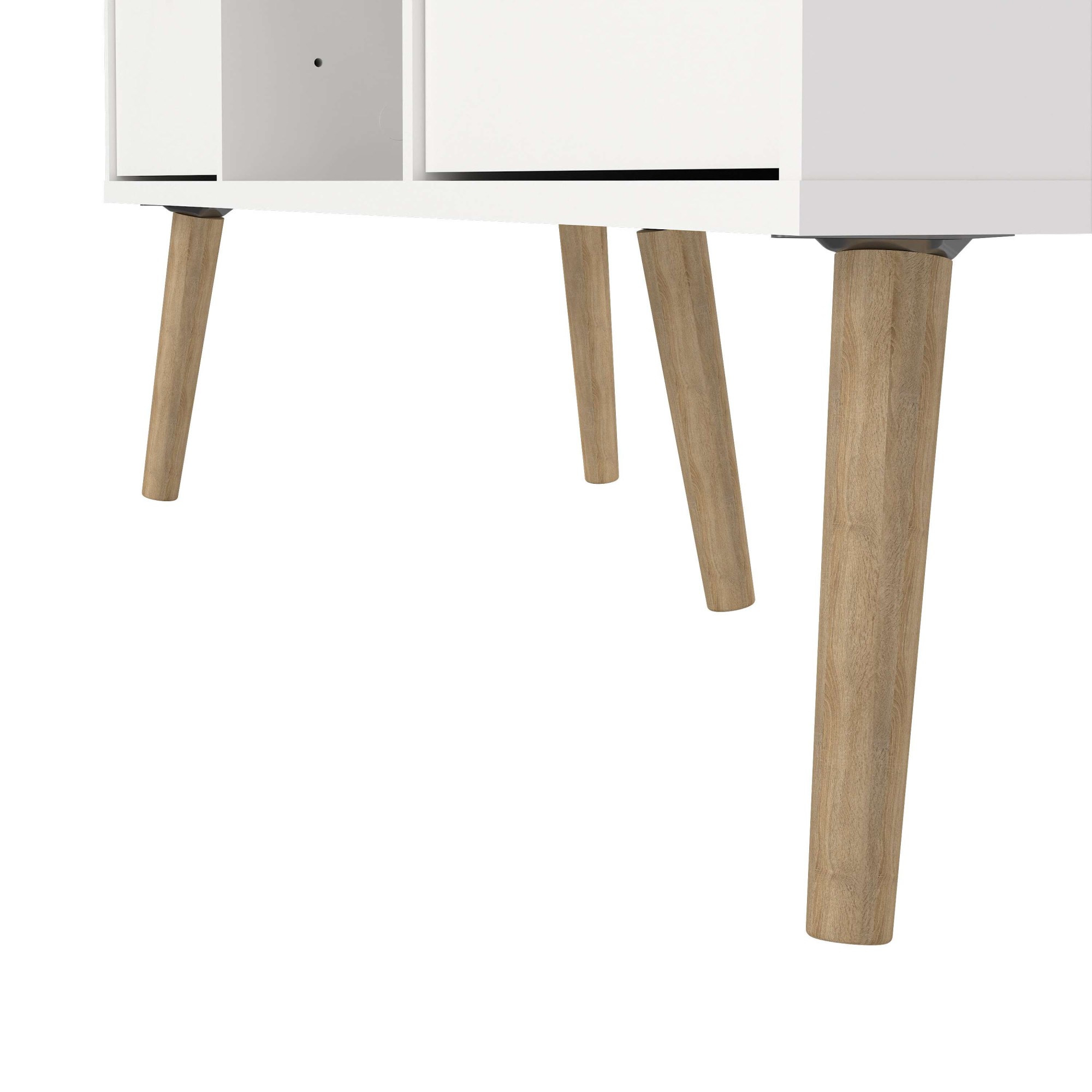 andas TV-Board »Bodo TV-Möbel, TV-Unit, Mediamöbel, Regal«, 2 Schubladen und 4 offene Fächer, Beine und Griffe aus Massivholz