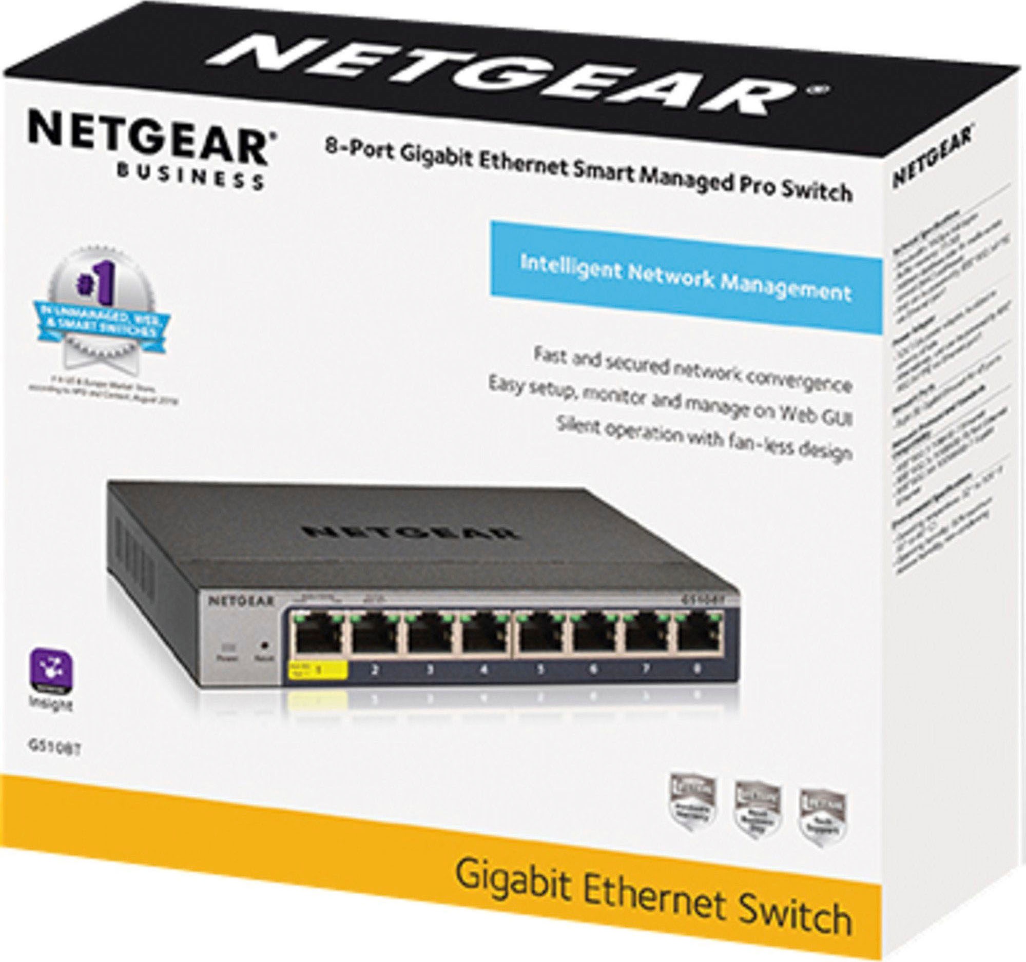 NETGEAR Netzwerk-Switch »GS108Tv3«, (1 St.)
