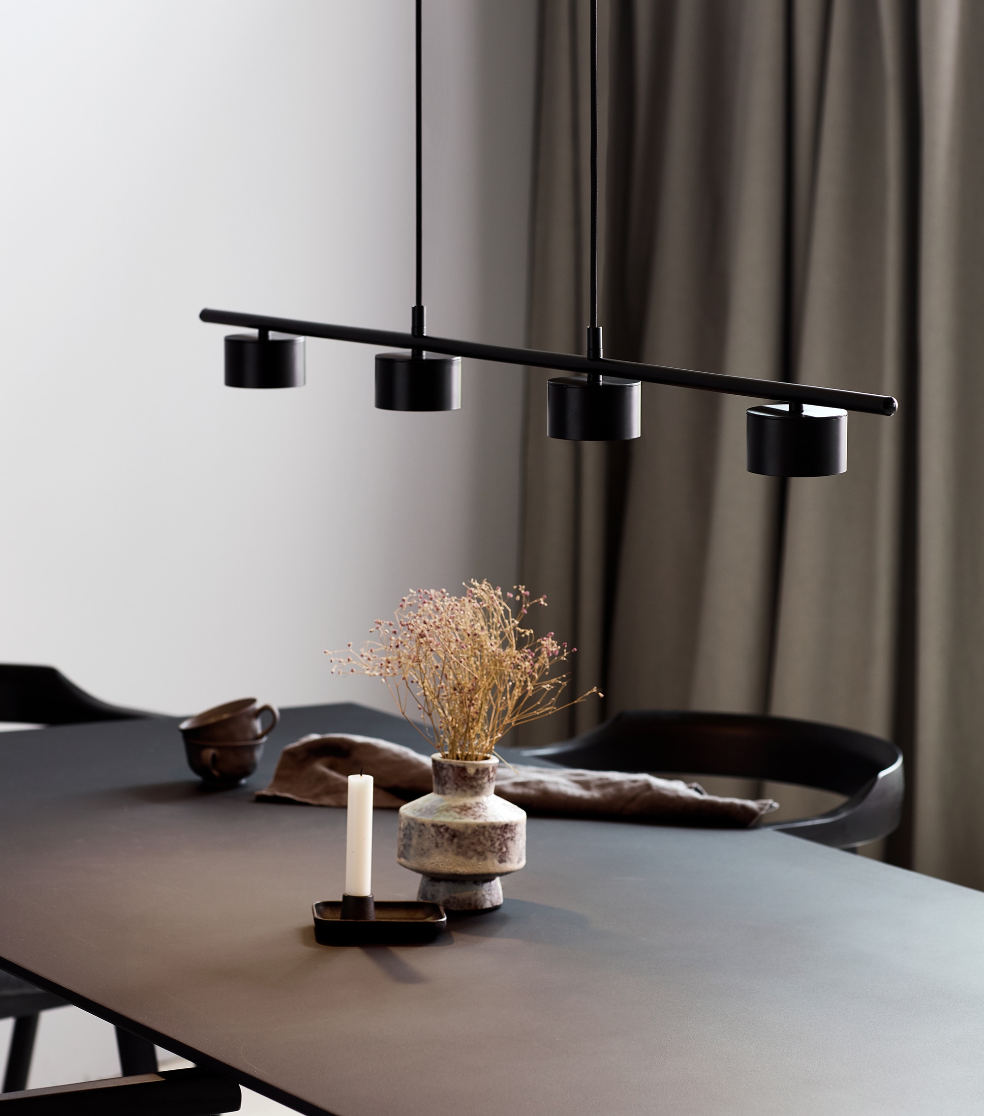 Nordlux LED Pendelleuchte »CLYDE«, 4 flammig, Leuchtmittel LED-Modul | LED fest integriert, Hängeleuchte,+LED,+Dimmer für Stimmungslicht,verstellbar