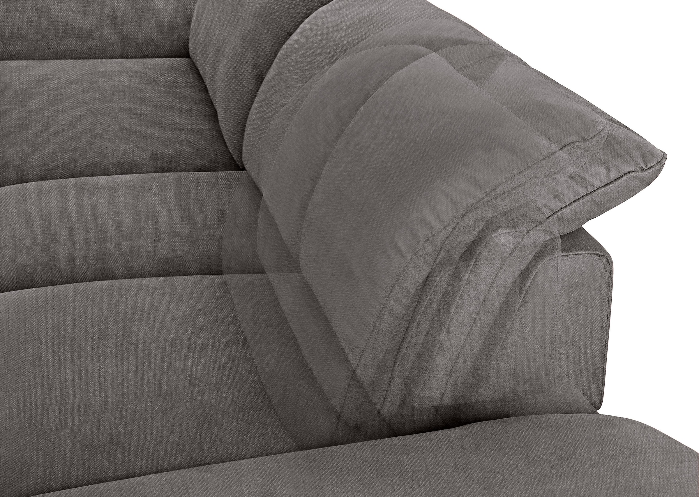 W.SCHILLIG Ecksofa »enjoy&MORE, Designsofa, elegant und bequem, L-Form«, mit Sitztiefenverstellung, Füße silber matt, Breite 310 cm