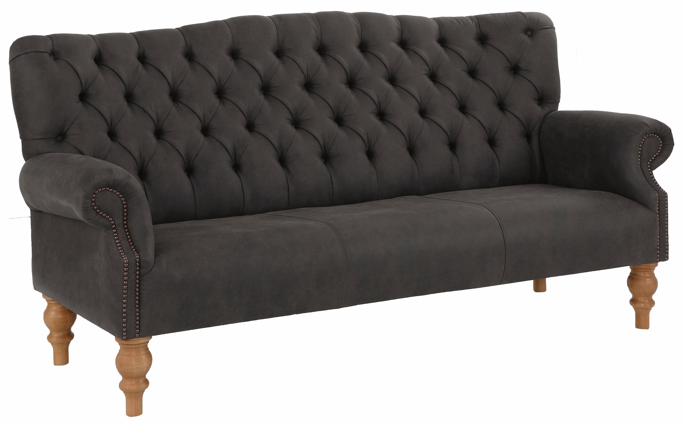 Chesterfield-Sofa »Lord«, mit echter Chesterfield-Knopfheftung und Ziernägeln