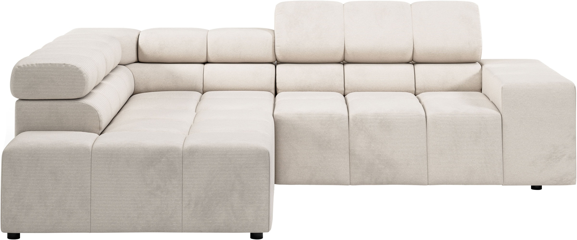 INOSIGN Ecksofa "Ancona, incl. Kopfteilverstellung + 3 Zierkissen, L-Form, günstig online kaufen