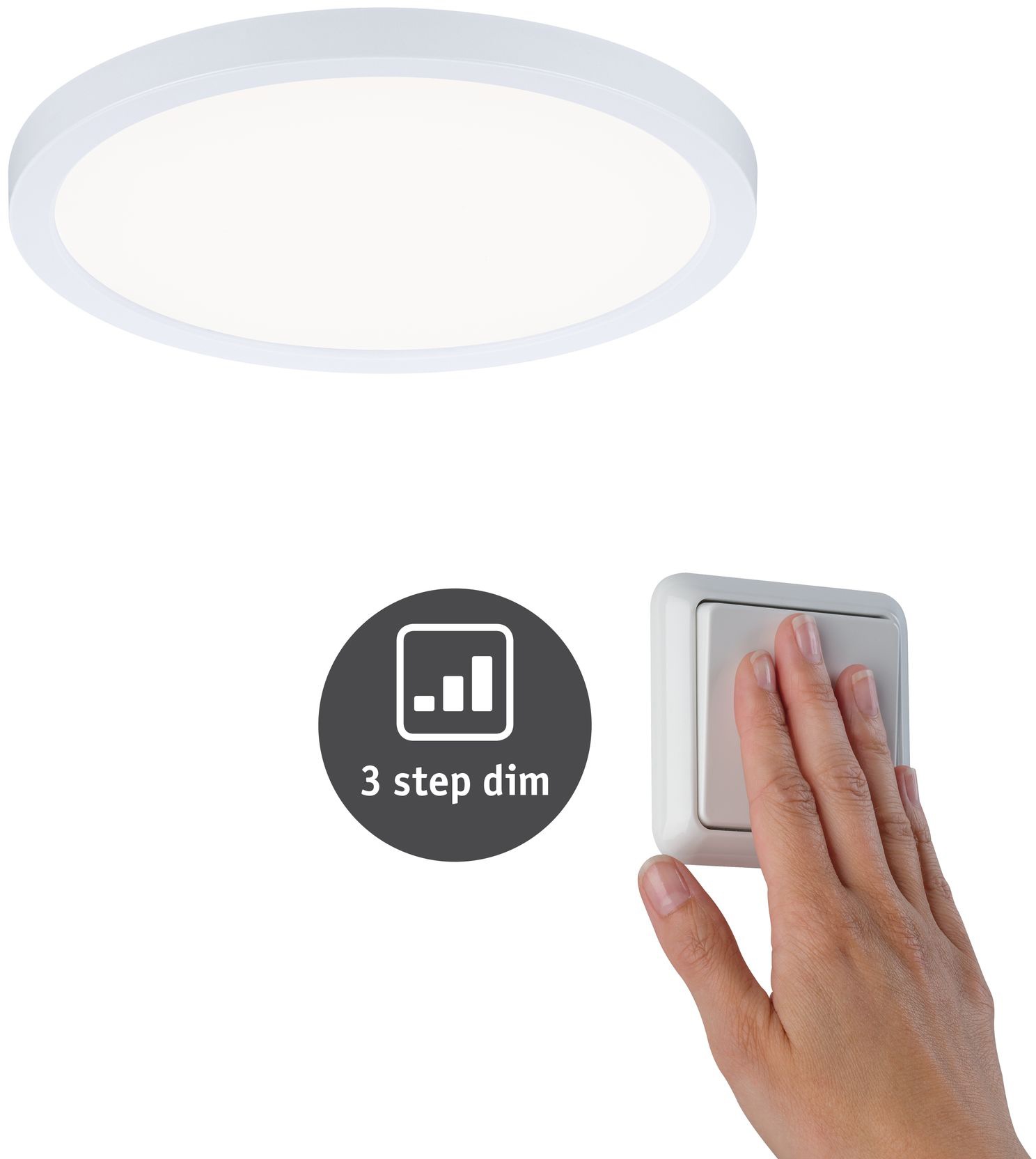 Paulmann LED Bad-Einbauleuchte »Areo«, Schutzart IP44, 3 Stufen dimmbar, Ø 17,5 cm