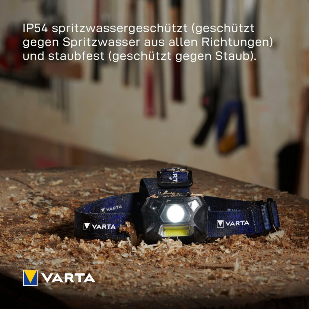 VARTA Stirnlampe »Work Flex Motion Sensor H20«
