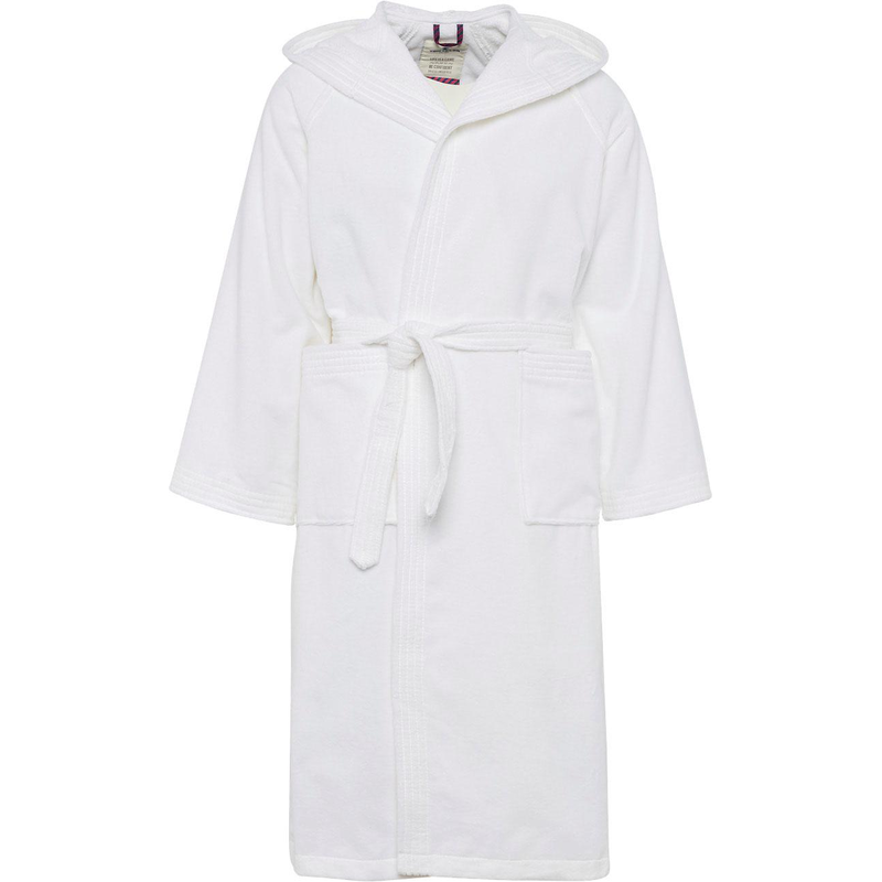 TOM TAILOR HOME Unisex-Bademantel »Velours« 1 Stk. tlg., für Damen & Herren, in feiner Samt-Optik weiß S Länge: 120 cm Kapuzenbademantel für Sie...