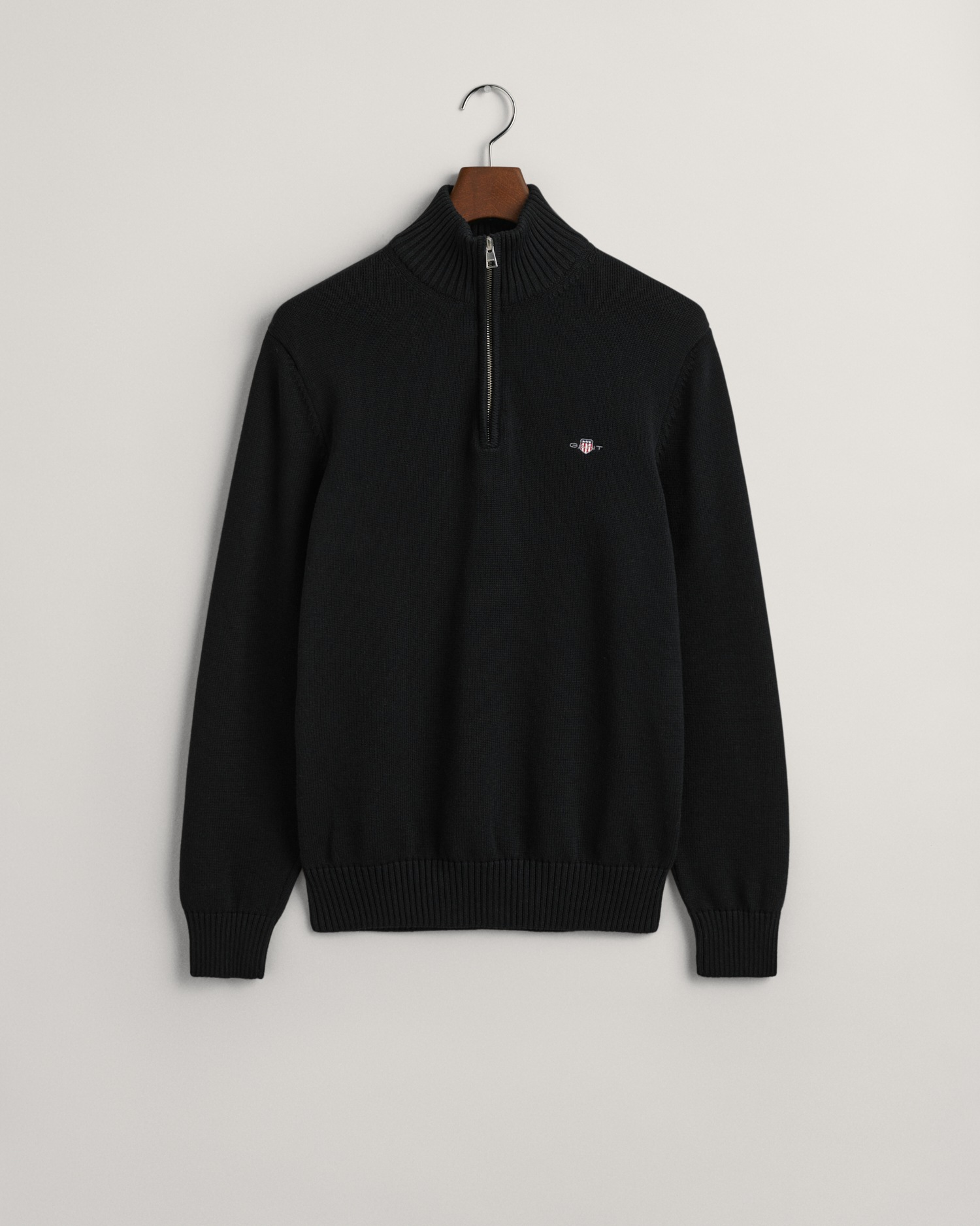 Gant Troyer »CASUAL COTTON HALF ZIP« mit grafischer Logostickerei auf der Brust