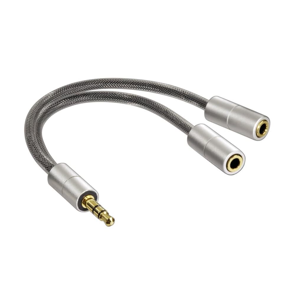 Hama Audio-Kabel »Klinkenstecker Klinkenkabel Kopfhörer Adapter (15 cm) 3,5 mm«, 3,5-mm-Klinke, 3,5-mm-Klinke, 10 cm