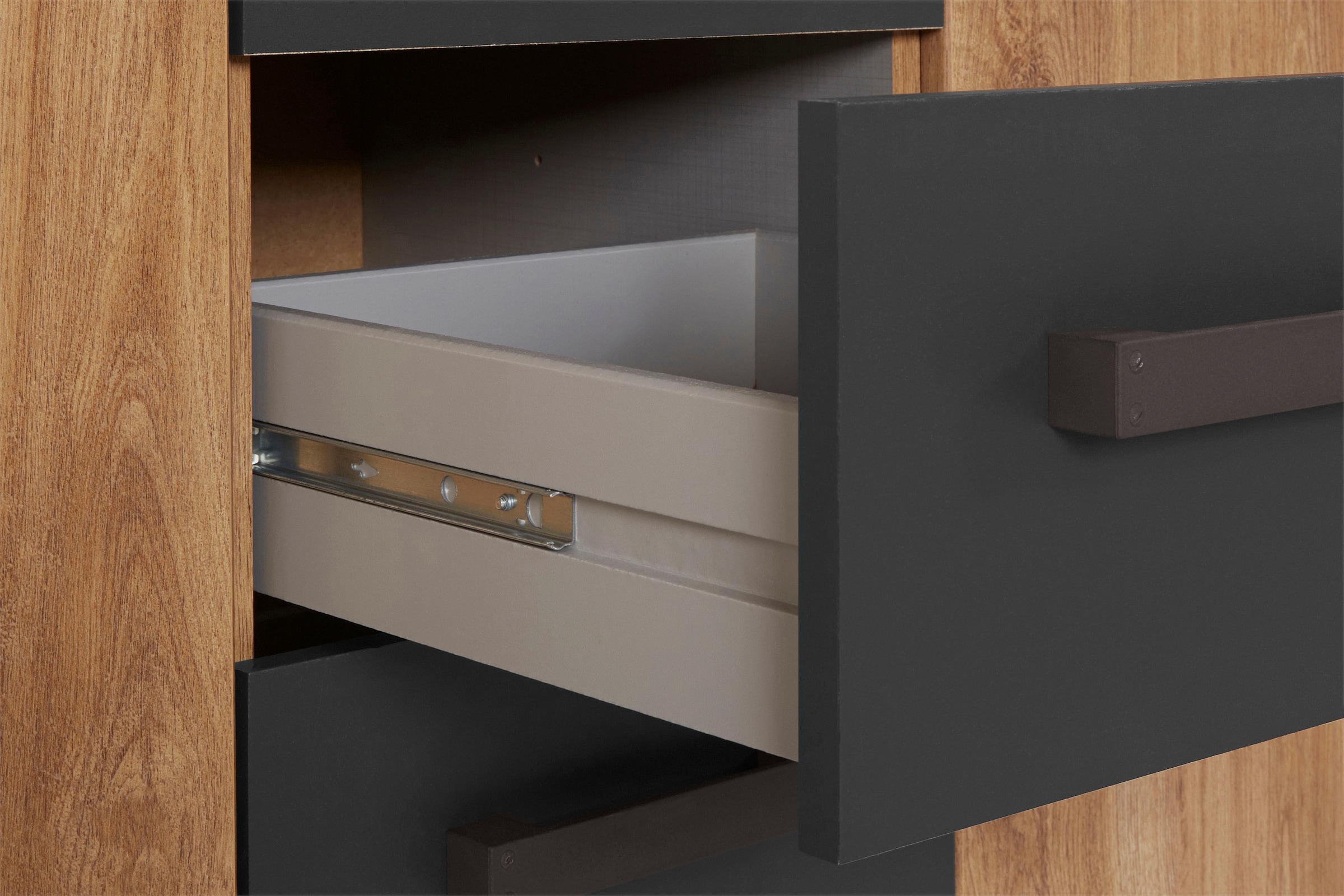 Wimex Kombikommode »Malmö, Schrank mit 2 Türen und 4 Schubladen, Made in Germany«, im rusikaler look, Industrial Design, 130x41x83cm