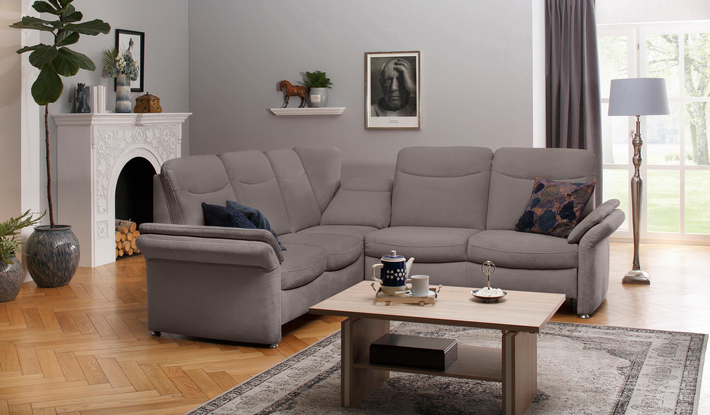 Home affaire Ecksofa »Tahoma L-Form«, mit Armlehnfunktion, wahlweise Bettfu günstig online kaufen