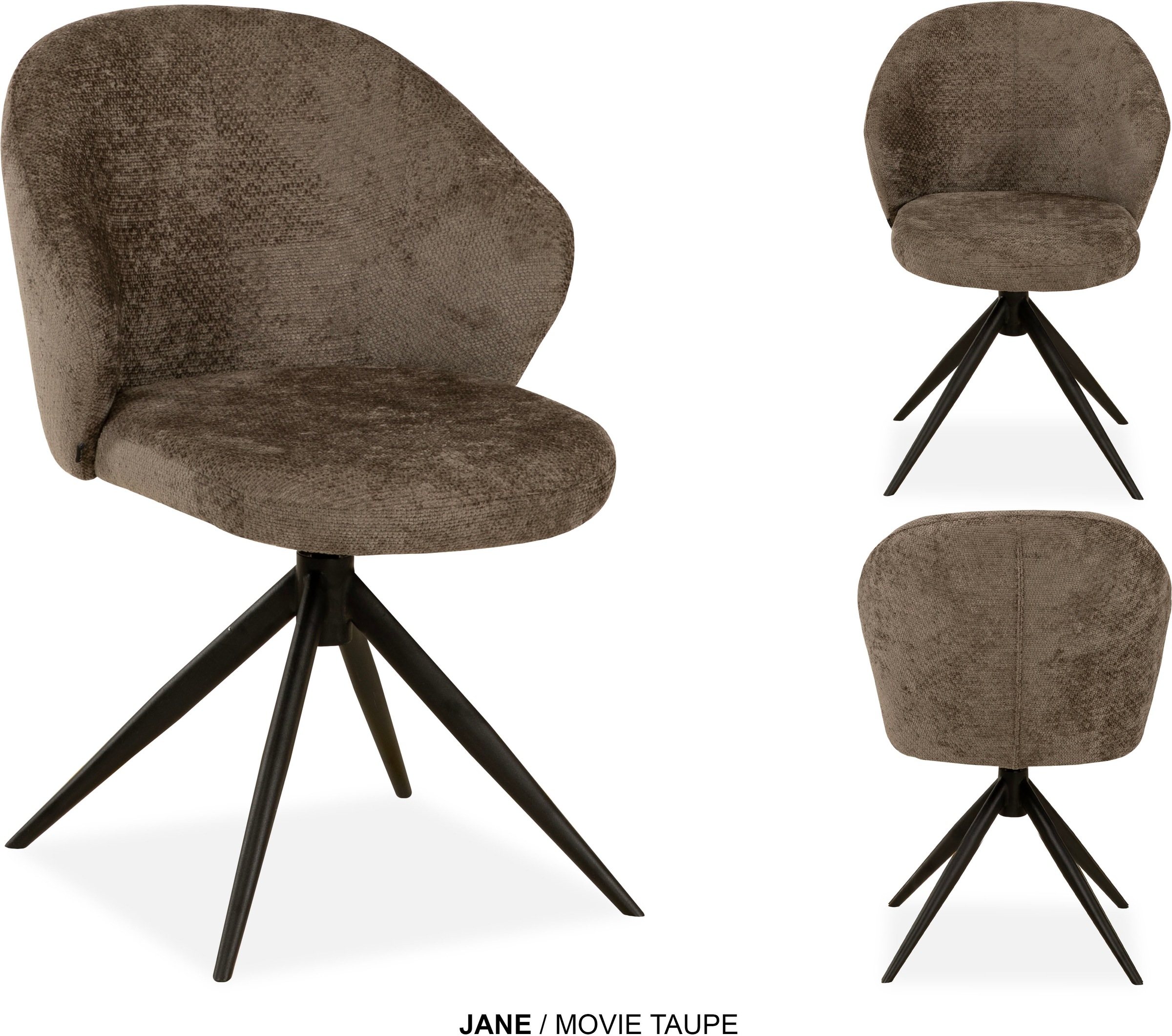 OMG Design Esszimmerstuhl »Jane« (Set) 1 Stk.Drehstuhl mit auto-return, Schalenstuhl