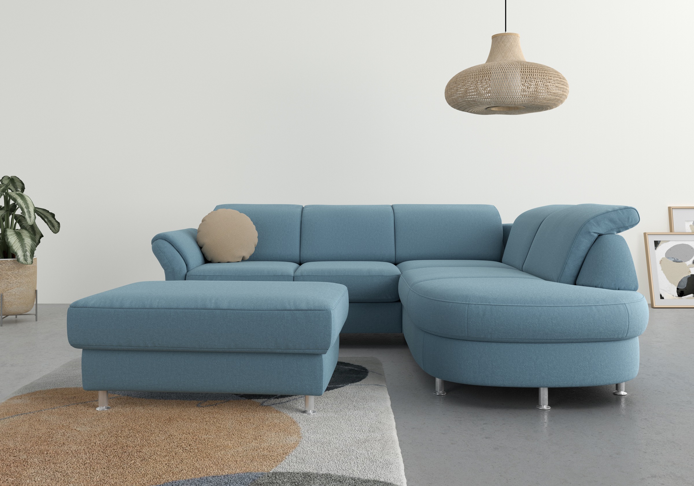 sit&more Ecksofa »Apulia L-Form« wahlweise Bettfunktion, Bettkasten und Kop günstig online kaufen