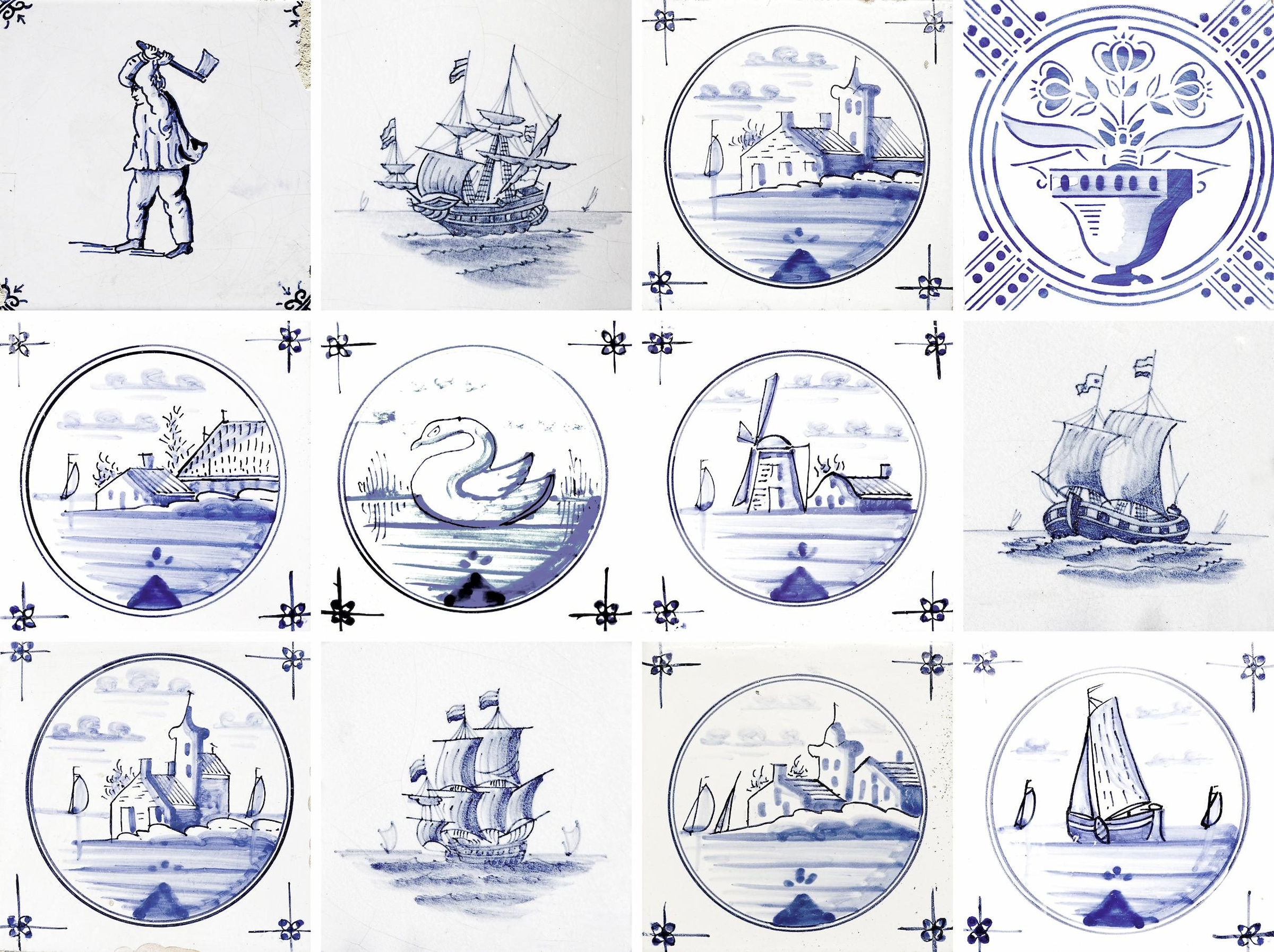 Home affaire Fliesenaufkleber »Maritim«, (12 St.), Stickerfliesen, selbstklebend, Sticker, 12er Set