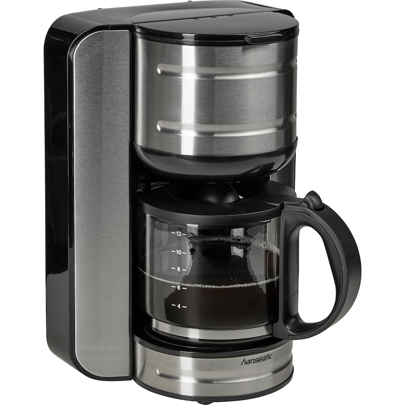 HANSEATIC Filterkaffeemaschine »65387802« 1, 6 l Kaffeekanne Papierfilter 1x4 silberfarben/schwarz