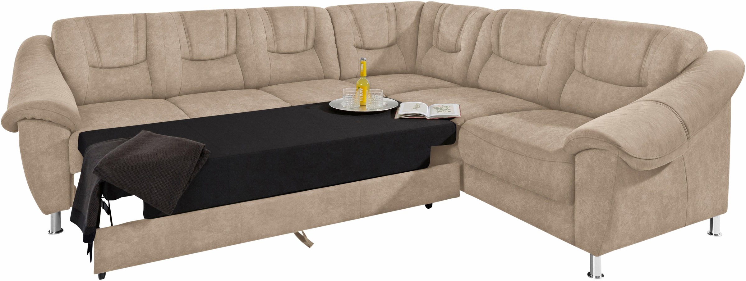 sit&more Ecksofa »Salsa L-Form«, mit Federkern, wahlweise mit Bettfunktion günstig online kaufen