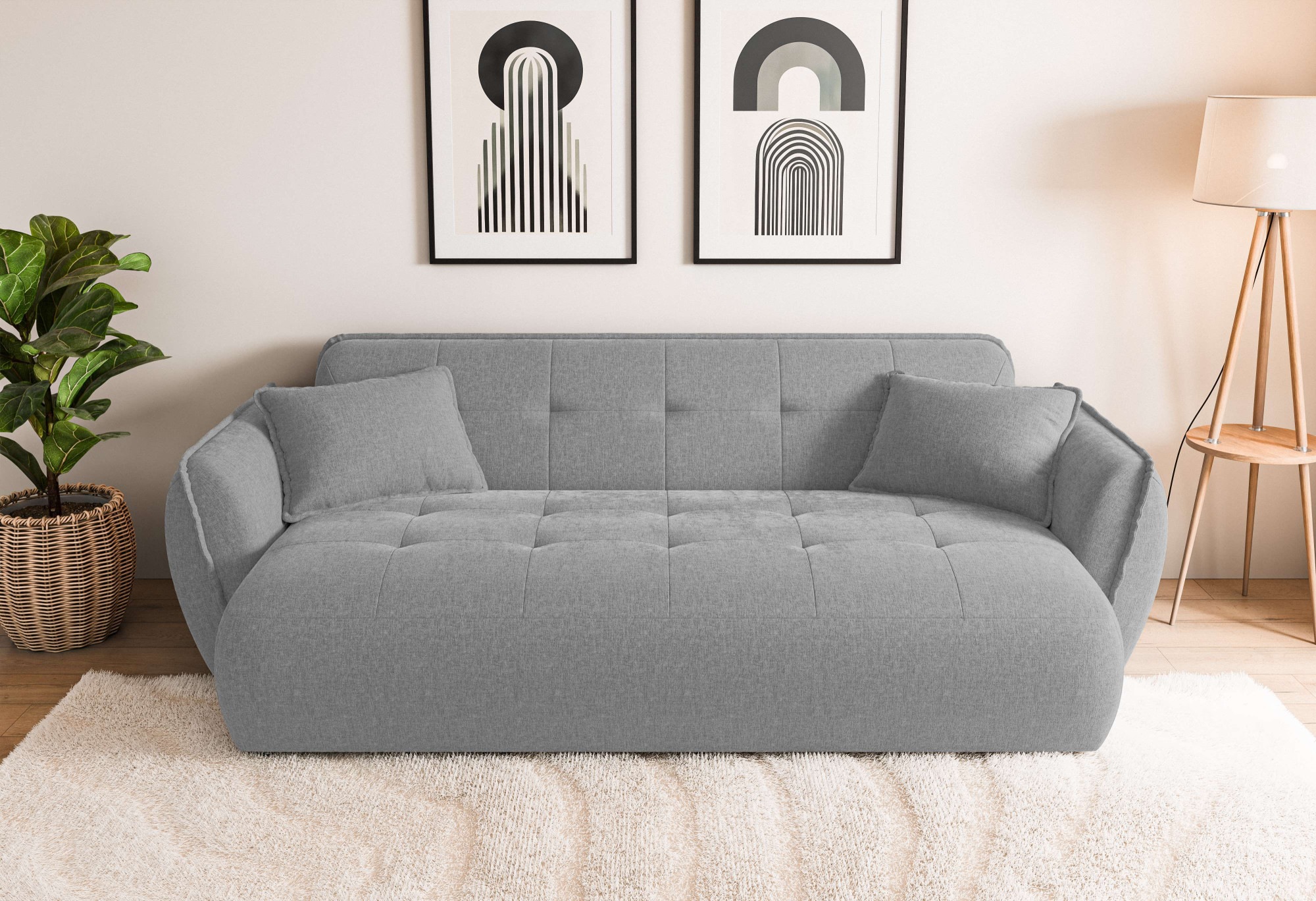 Home affaire Big-Sofa »MIRELDA Design-Sofa mit Steppungen, hoher Sitzkomfor günstig online kaufen