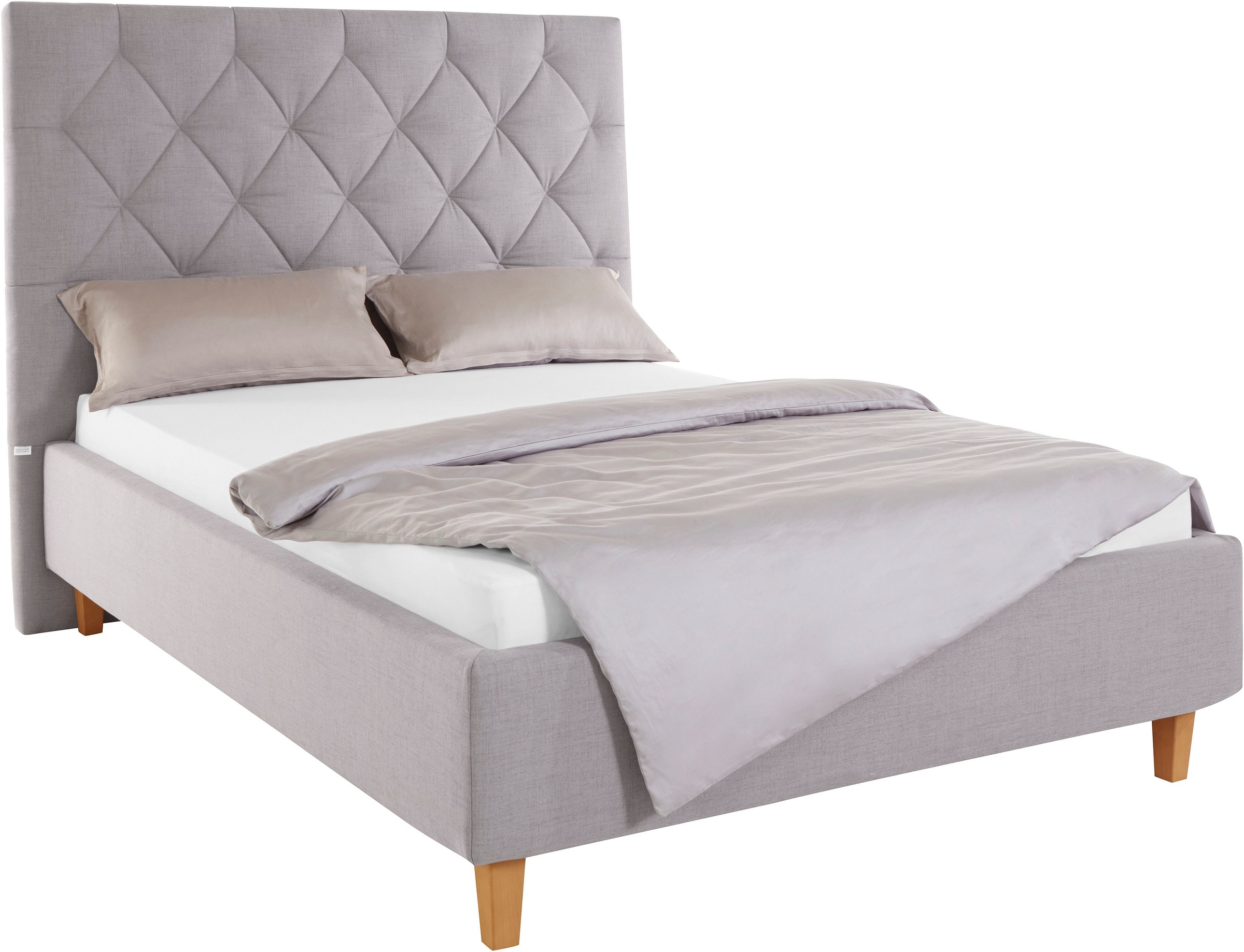 Guido Maria Kretschmer Home&Living Polsterbett »Sunley 140«, Kreuzsteppung, Kopfteilhöhe 142 cm, ohne oder mit Matratze/Lattenrost