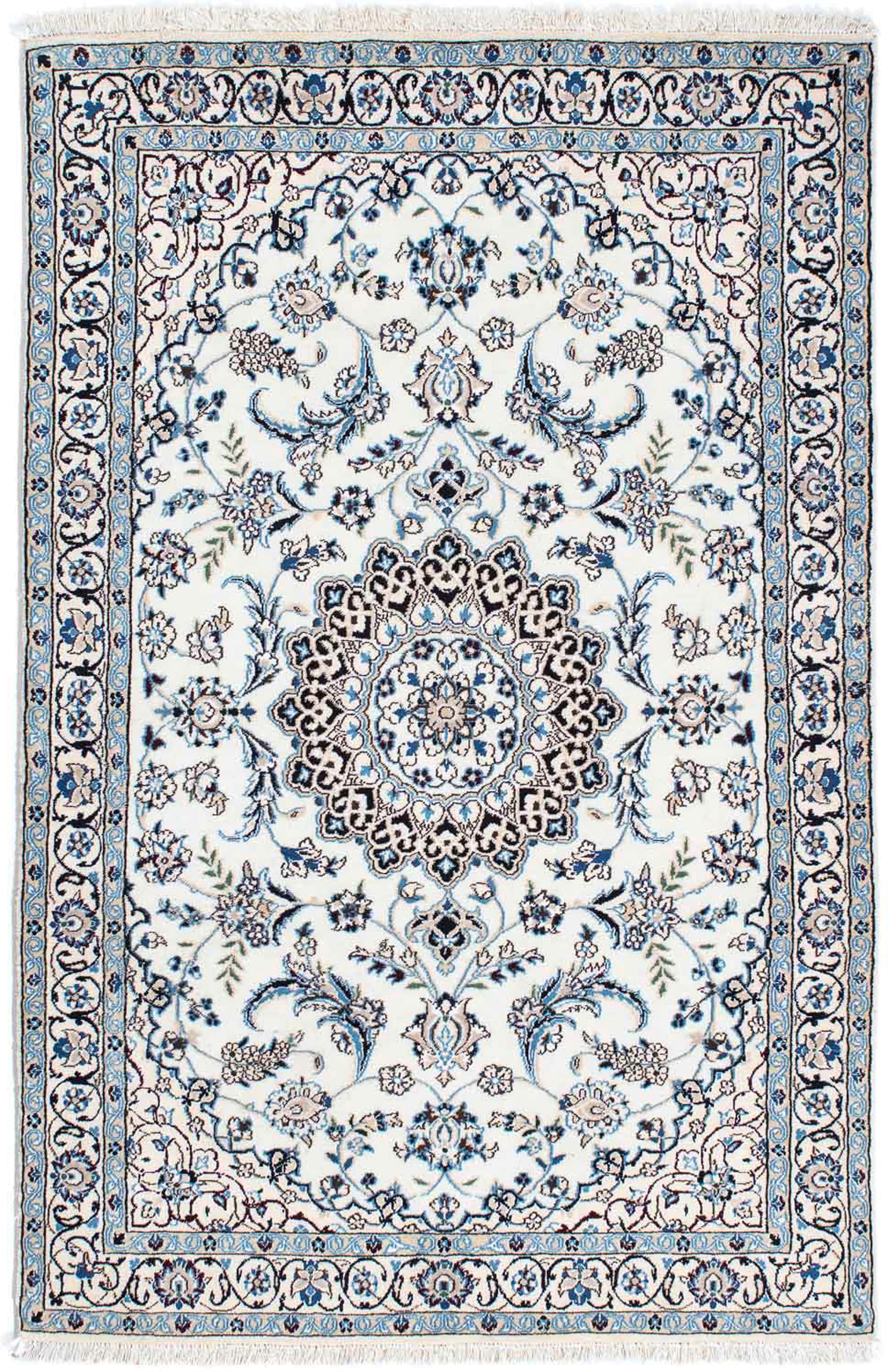 morgenland Orientteppich »Perser - Nain - Royal - 176 x 113 cm - beige«,  rechteckig, Wohnzimmer, Handgeknüpft, Einzelstück mit Zertifikat auf  Rechnung bestellen