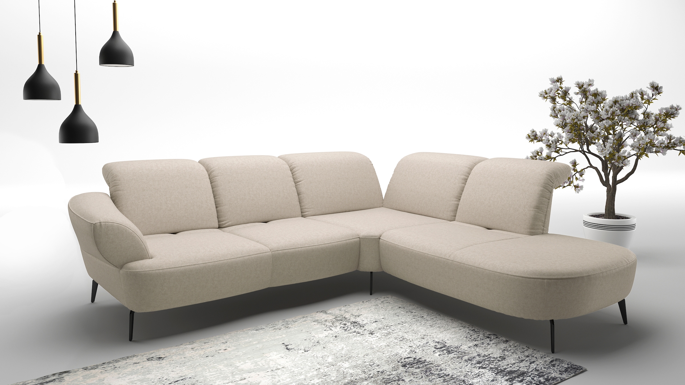 sit&more Ecksofa »Dance«, inkl.System Click&Seat und Sitztiefenverstellung günstig online kaufen