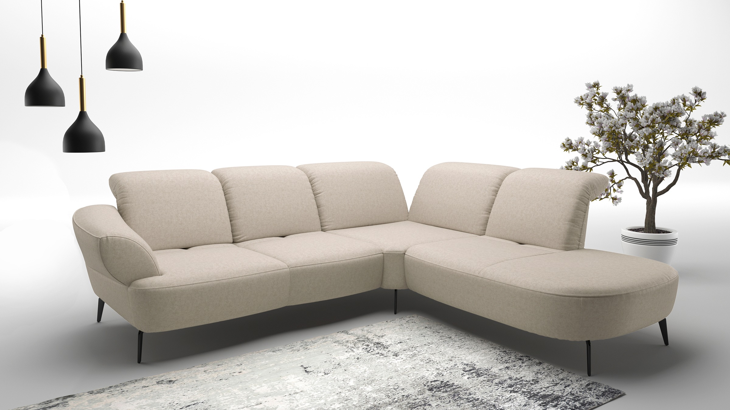 sit&more Ecksofa »Dance, L-Form, inkl. Sitztiefenverstellung«, inkl. Click& günstig online kaufen