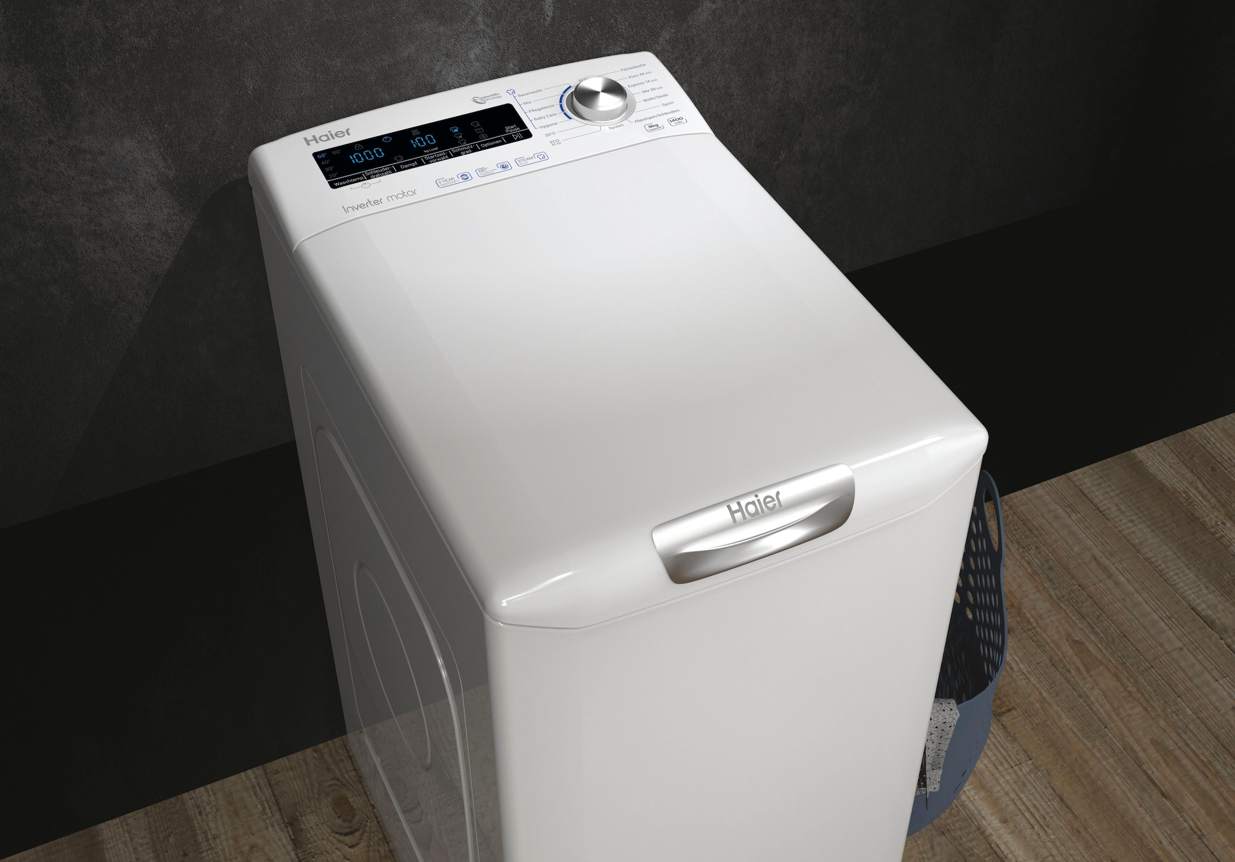 Haier Waschmaschine Toplader »RTXSGQ48TMSCE-84«, RTXSGQ48TMSCE-84, 8 kg, 1400 U/min, mit Instant Mix Funktion